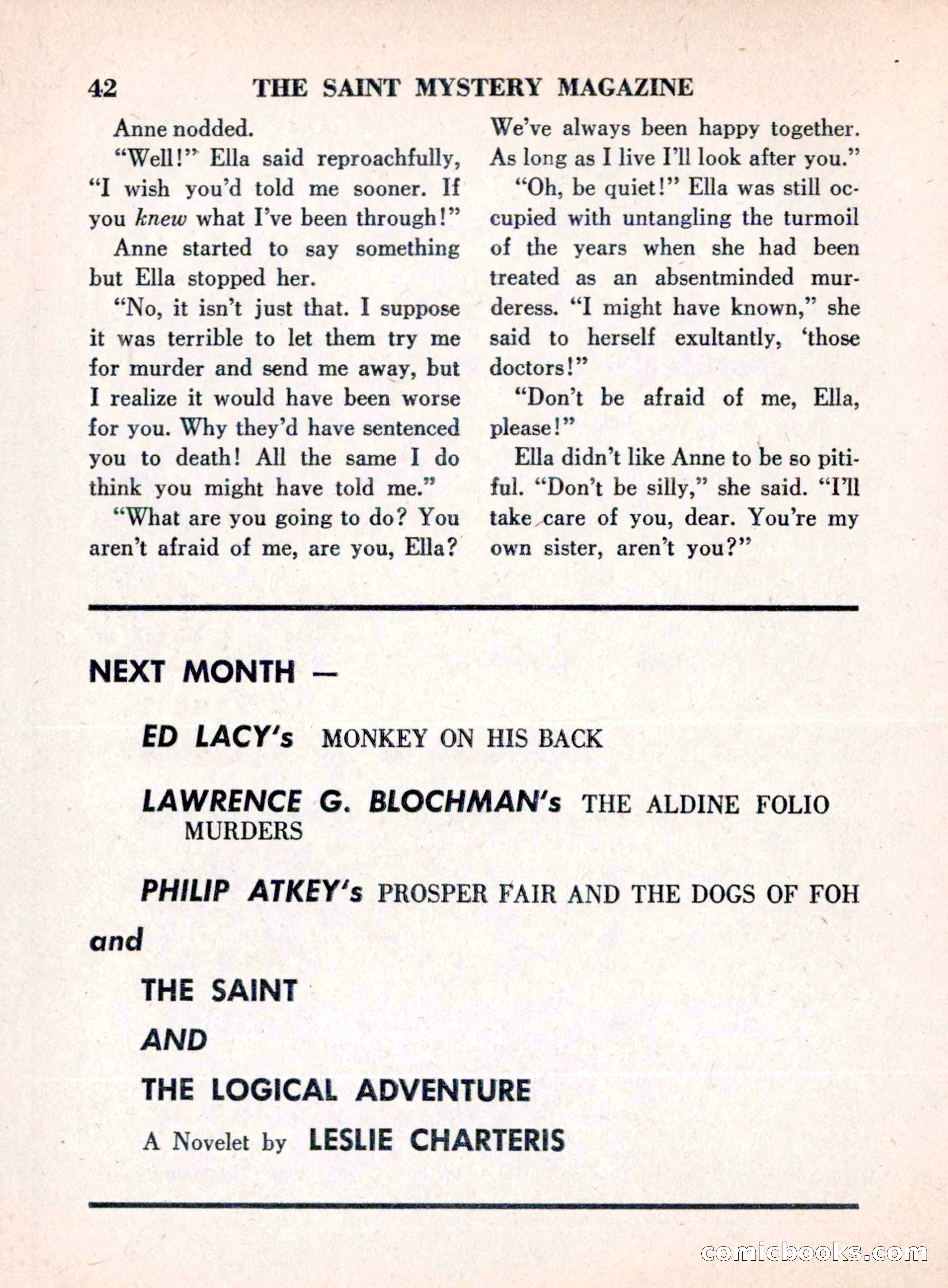 The Saint Mystery Magazine, August 1960 — page 44 of 132
