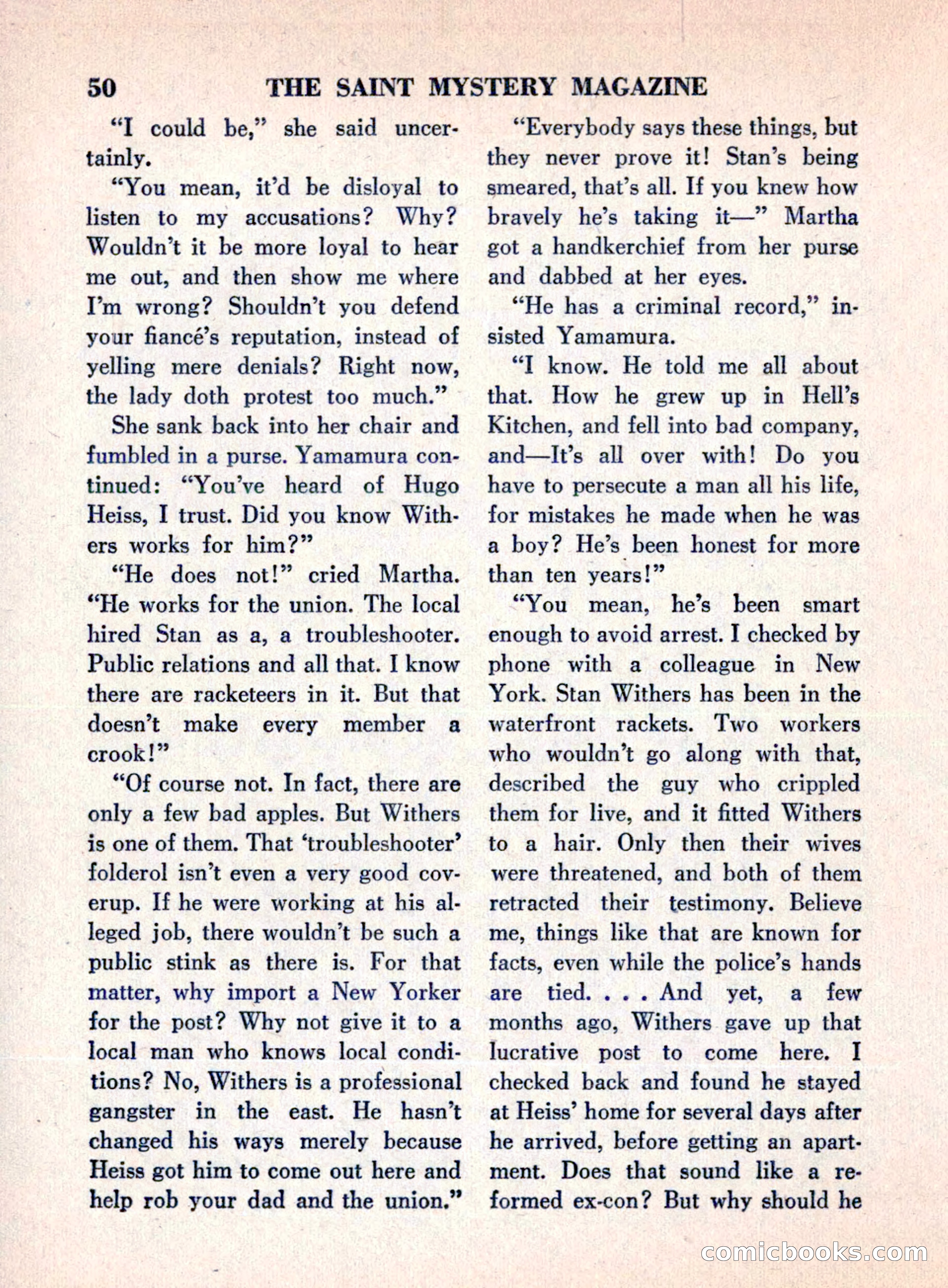 The Saint Mystery Magazine, August 1960 — page 52 of 132
