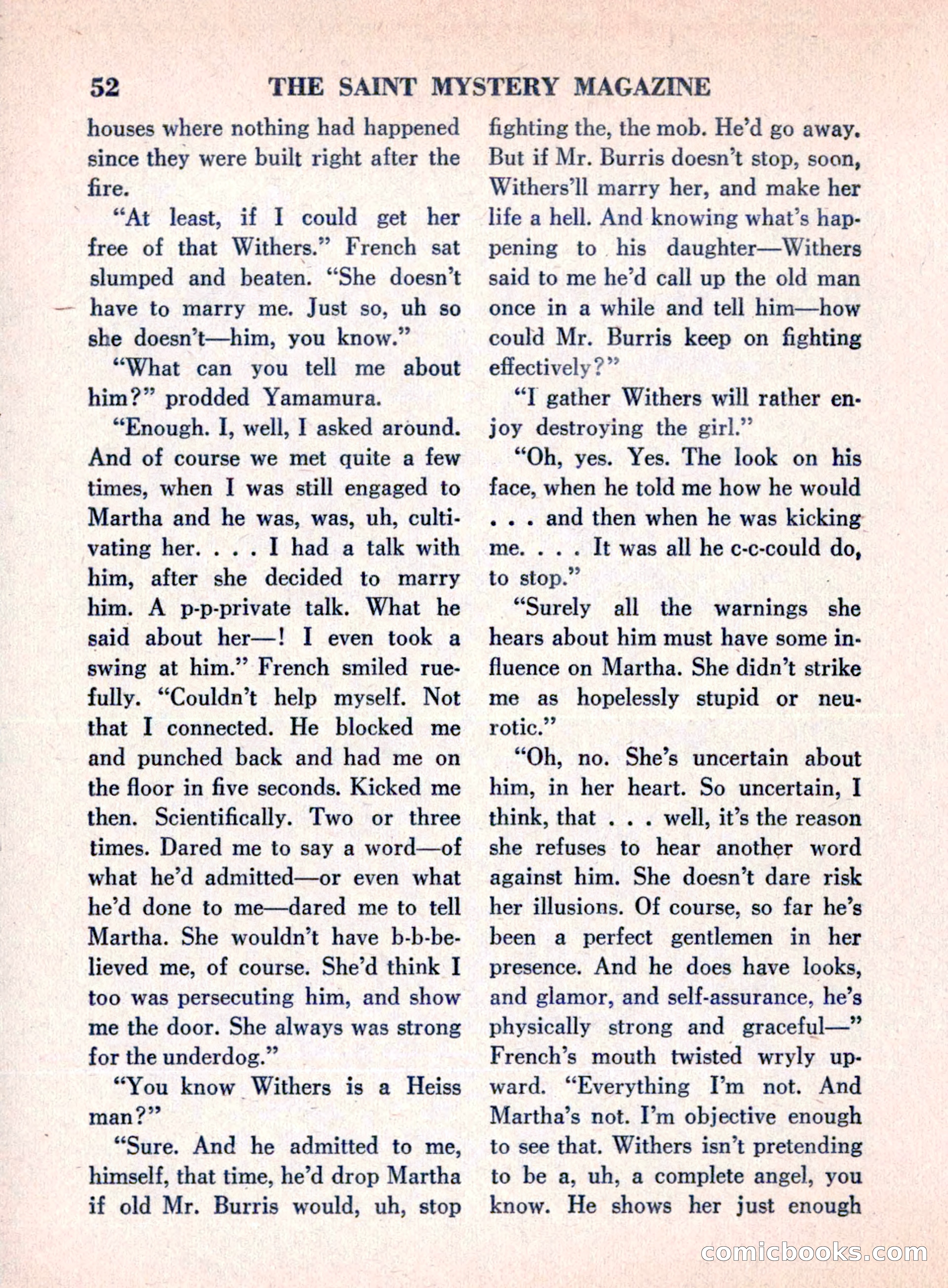 The Saint Mystery Magazine, August 1960 — page 54 of 132