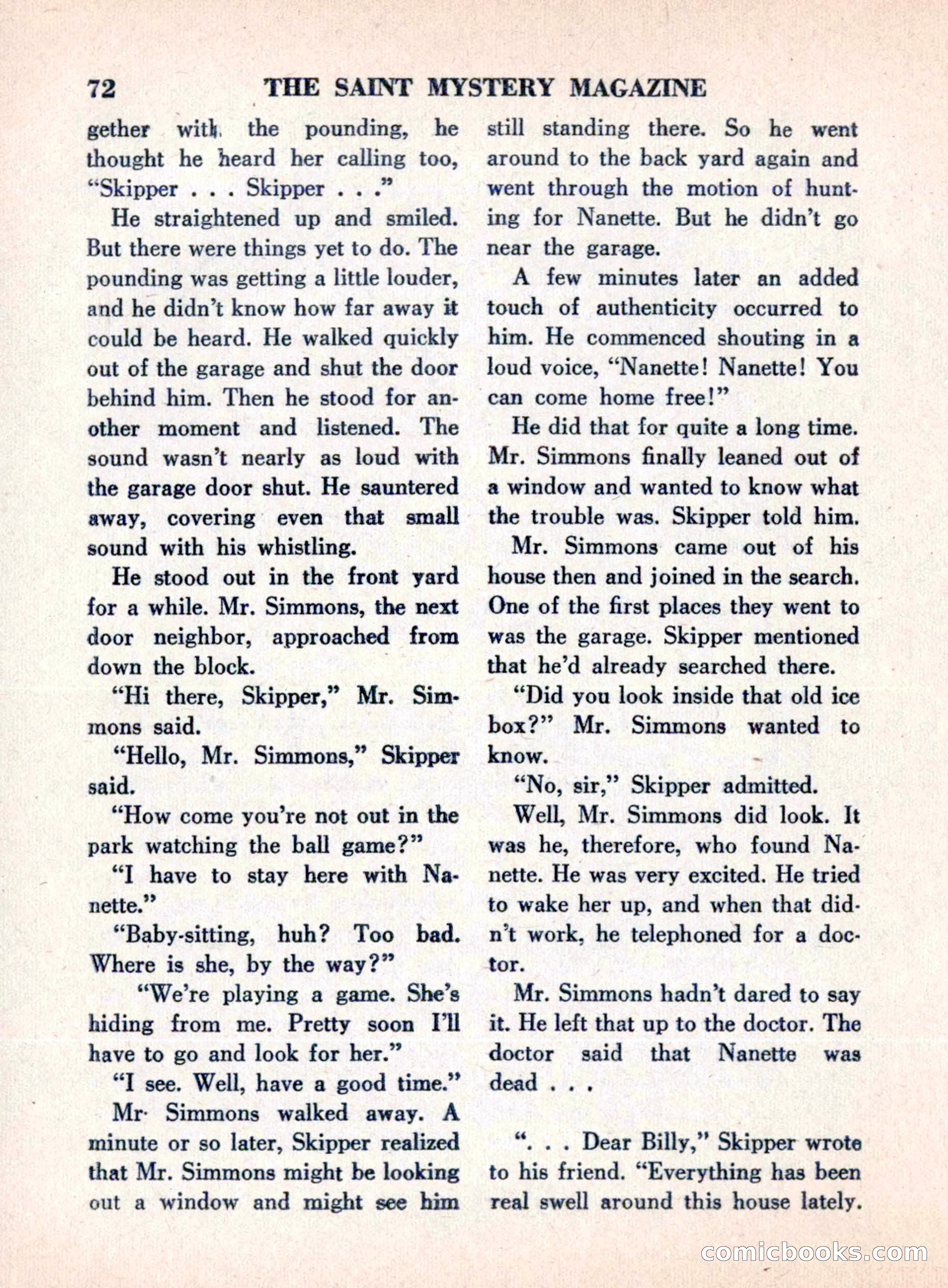The Saint Mystery Magazine, August 1960 — page 74 of 132
