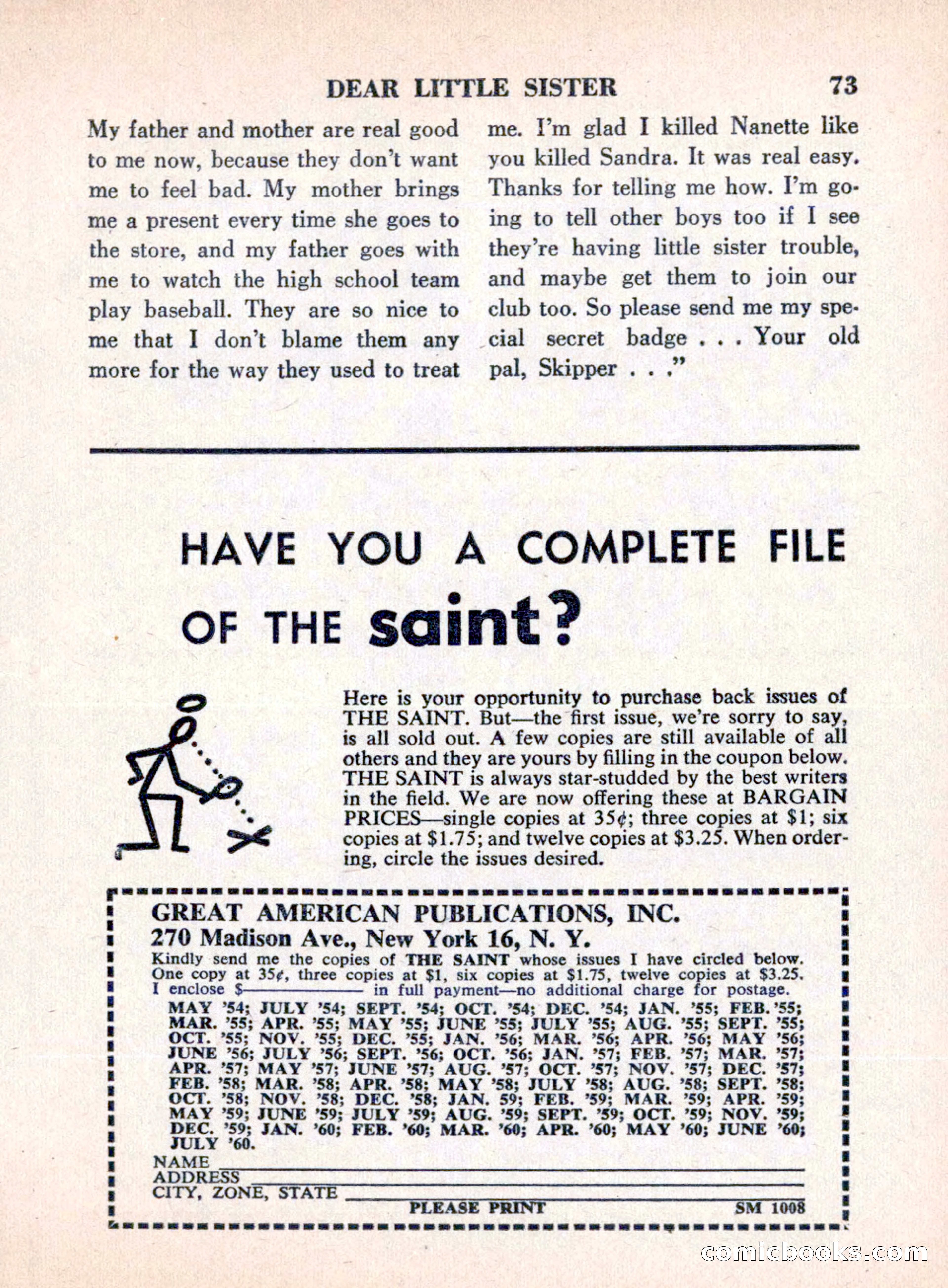 The Saint Mystery Magazine, August 1960 — page 75 of 132