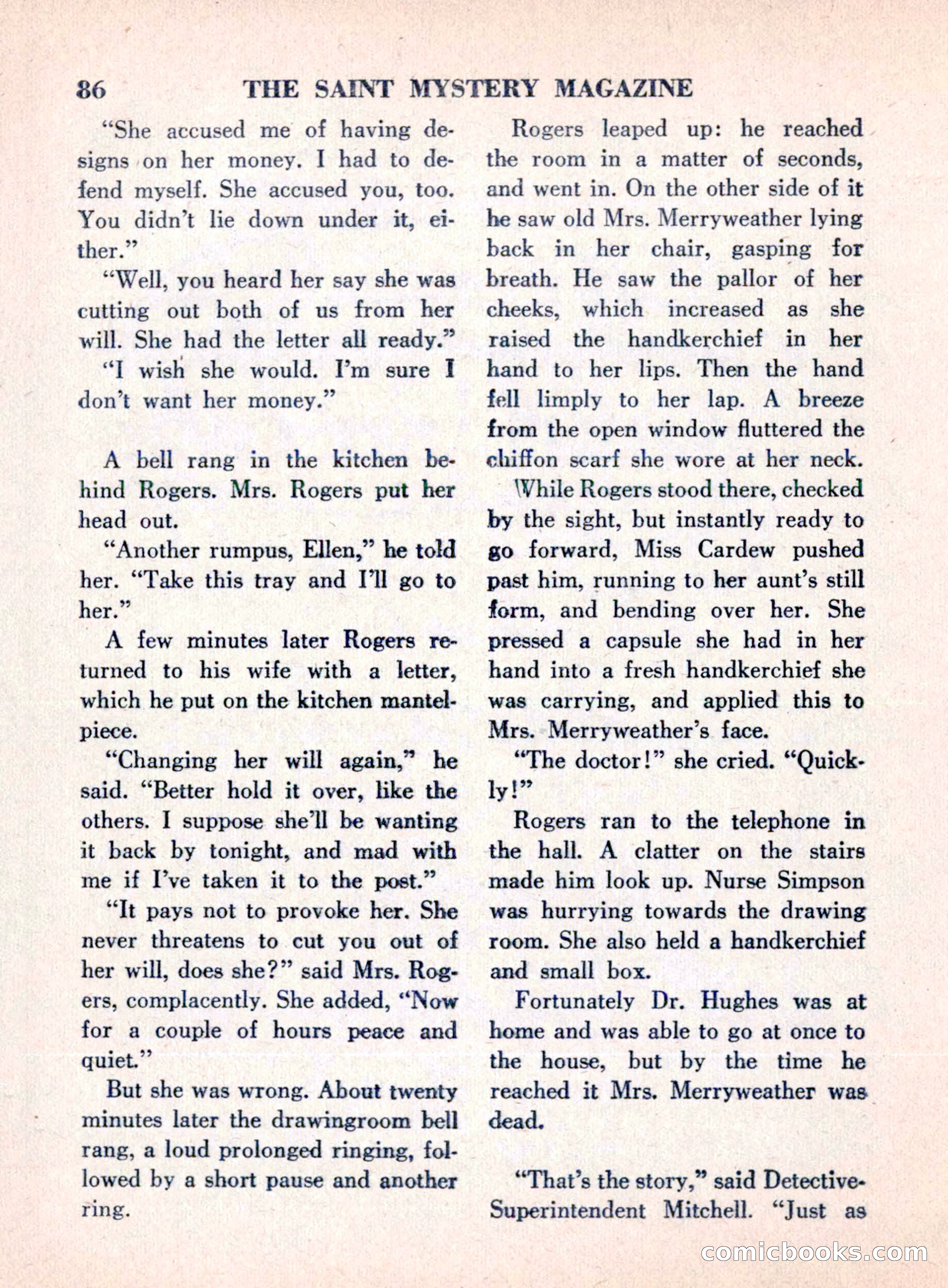 The Saint Mystery Magazine, August 1960 — page 88 of 132