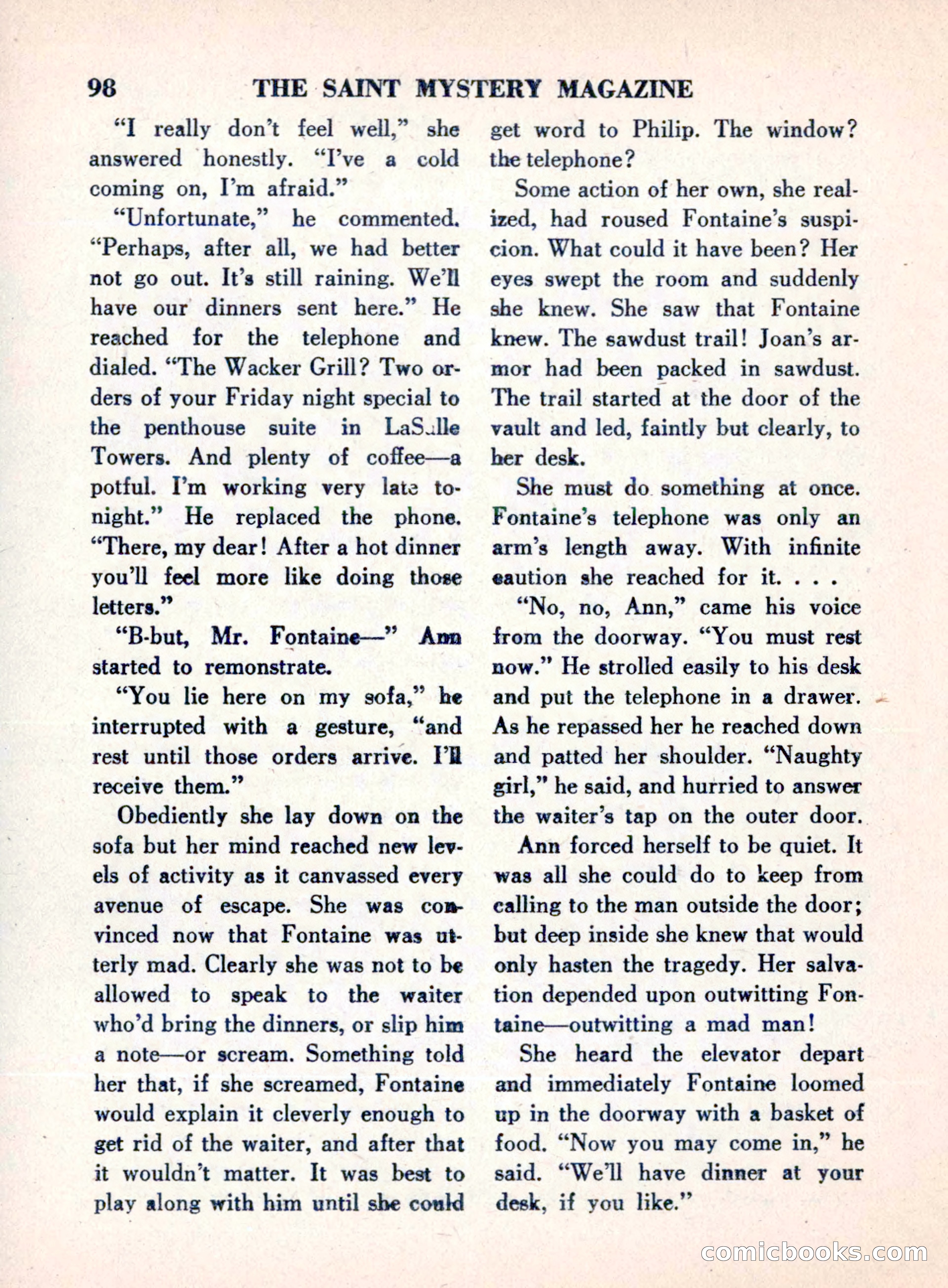 The Saint Mystery Magazine, August 1960 — page 100 of 132
