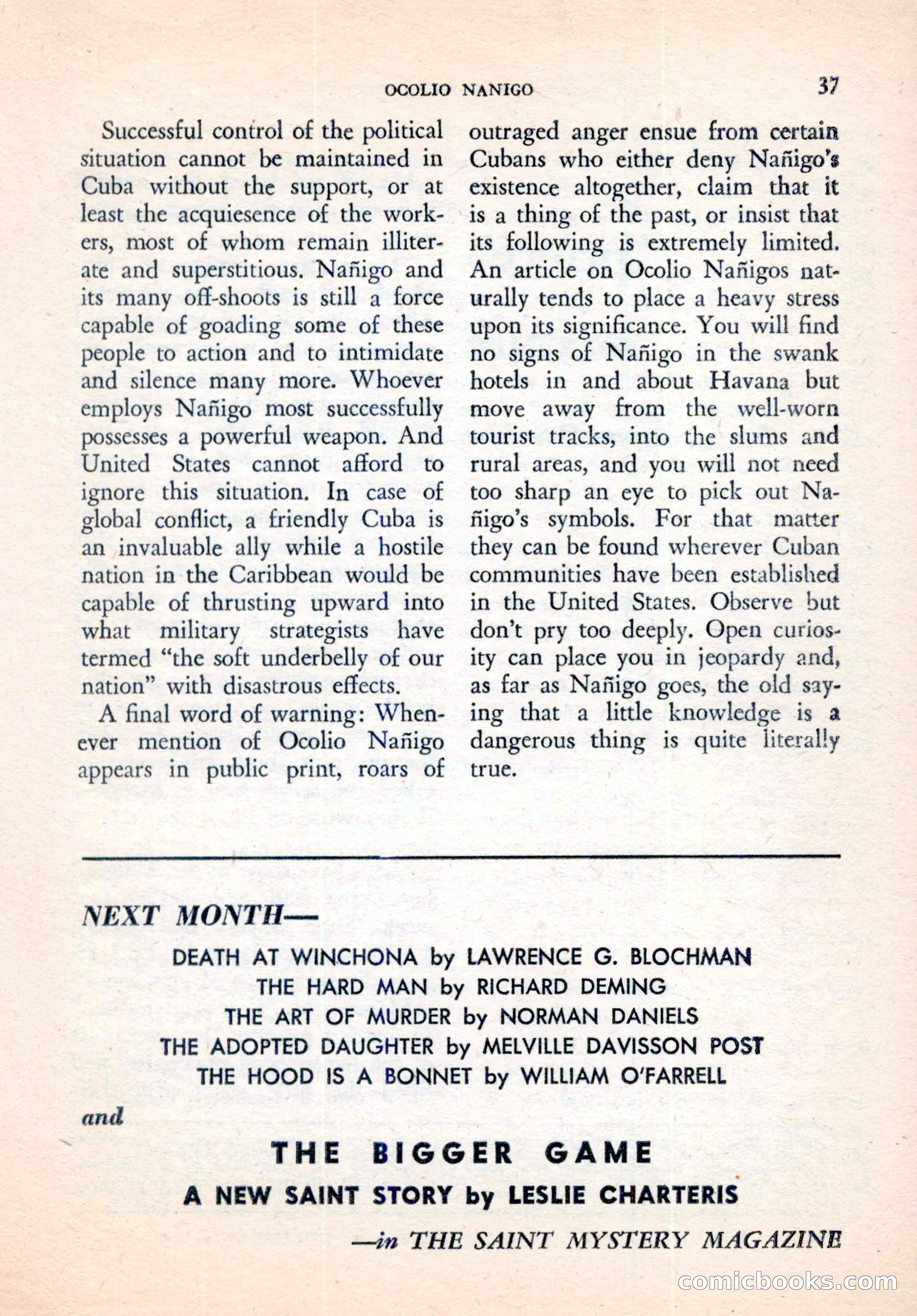 The Saint Mystery Magazine, September 1961 — page 39 of 132