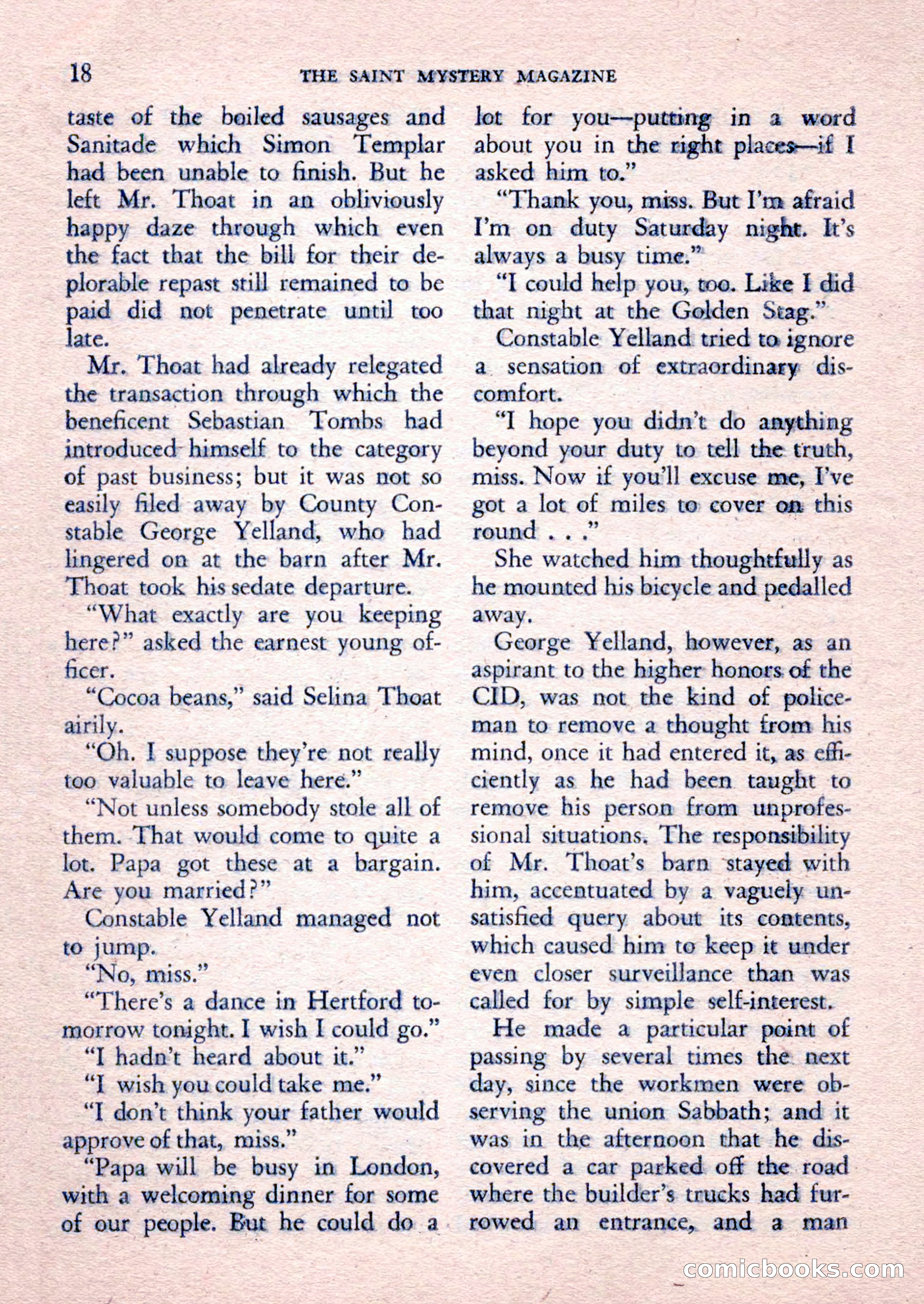 The Saint Mystery Magazine, February 1962 — page 20 of 132