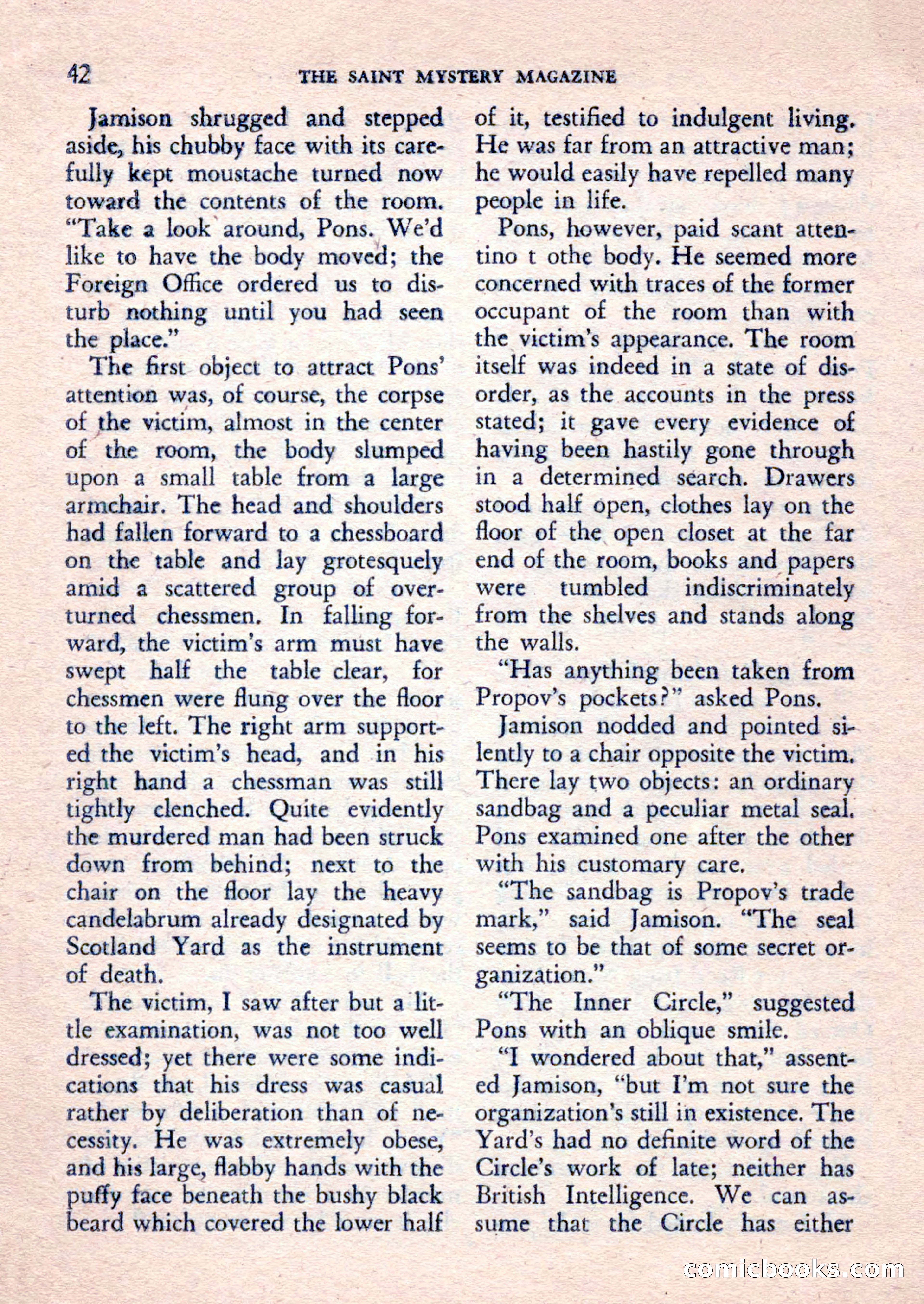 The Saint Mystery Magazine, February 1962 — page 44 of 132
