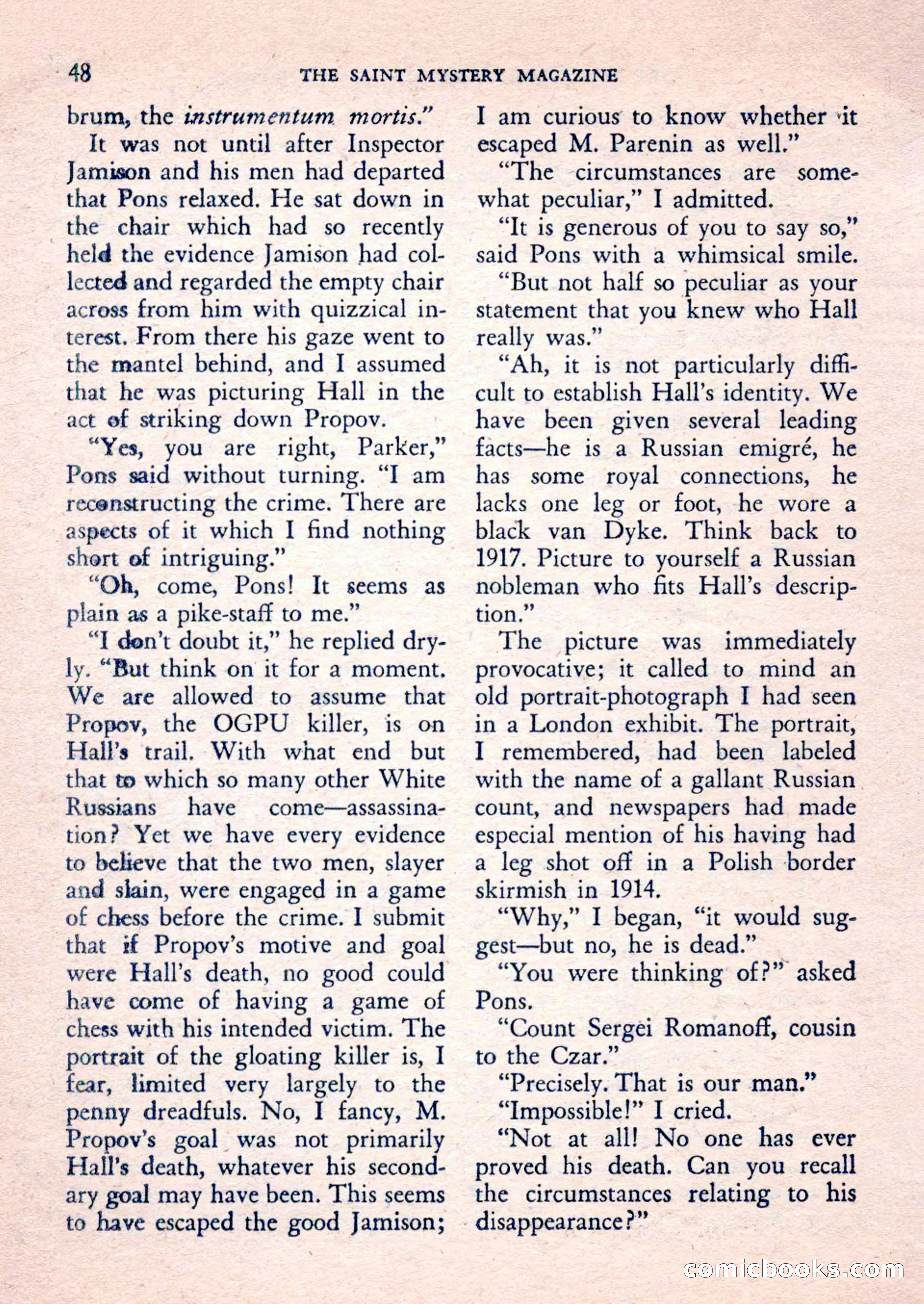 The Saint Mystery Magazine, February 1962 — page 50 of 132