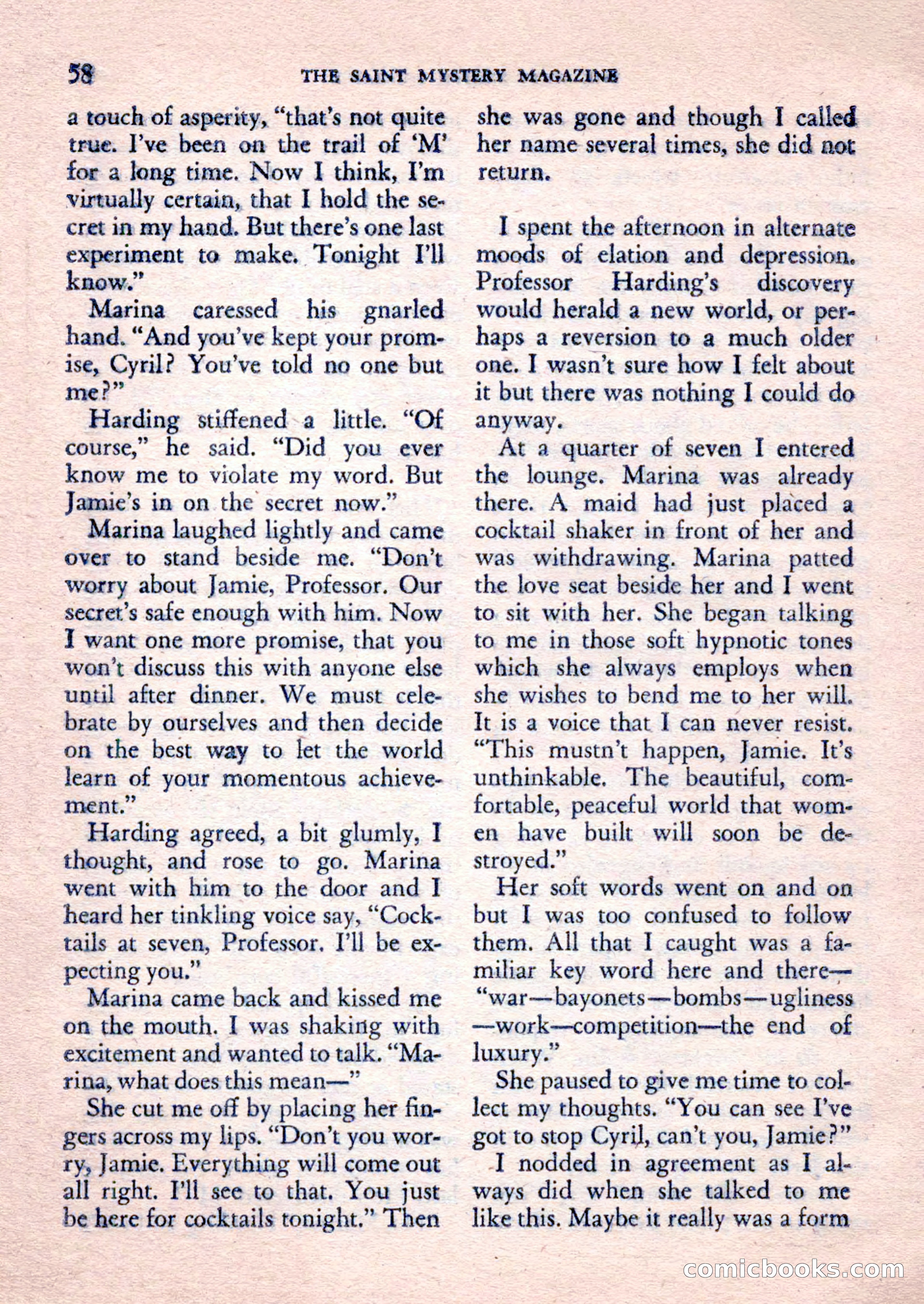 The Saint Mystery Magazine, February 1962 — page 60 of 132