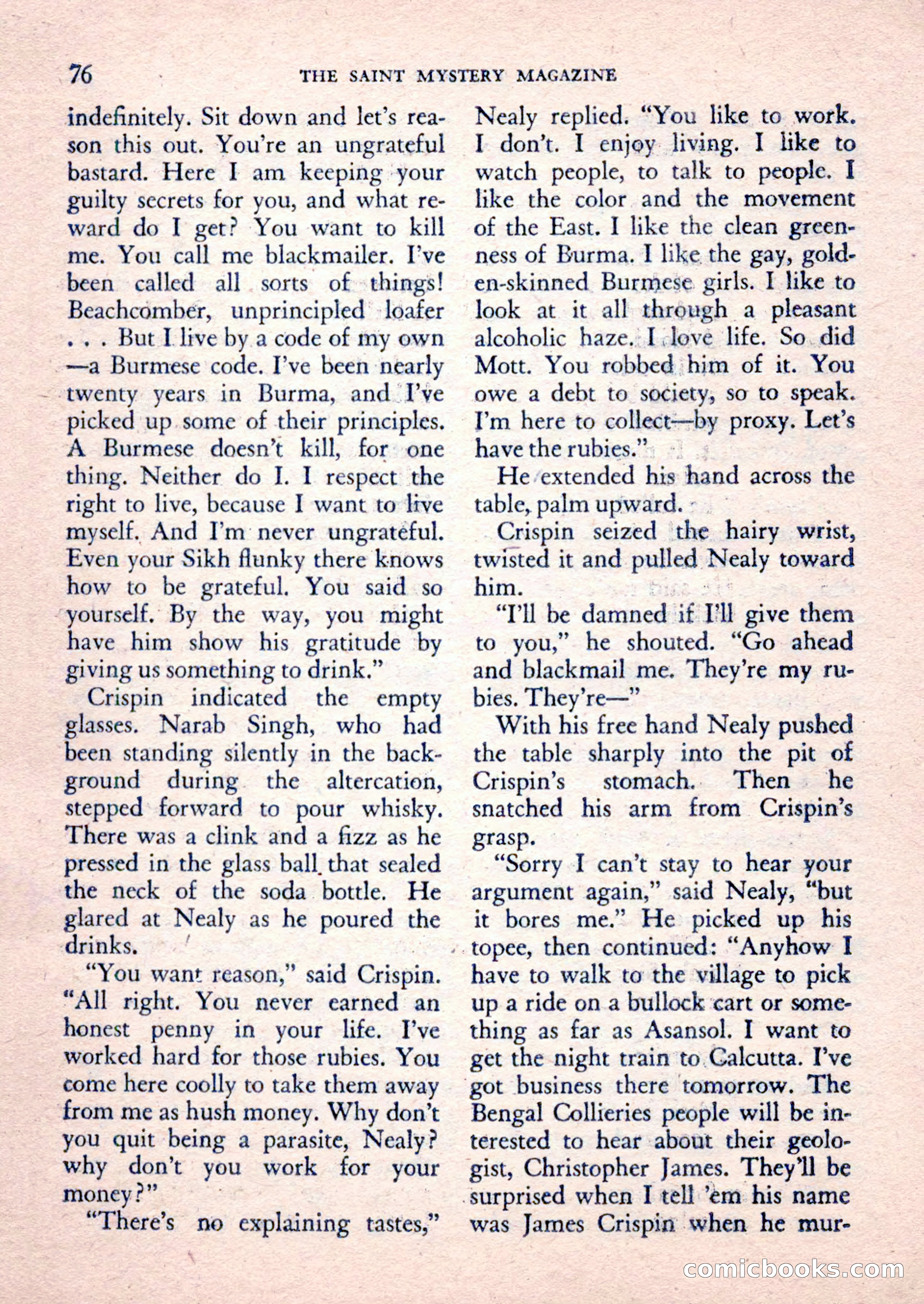 The Saint Mystery Magazine, February 1962 — page 78 of 132