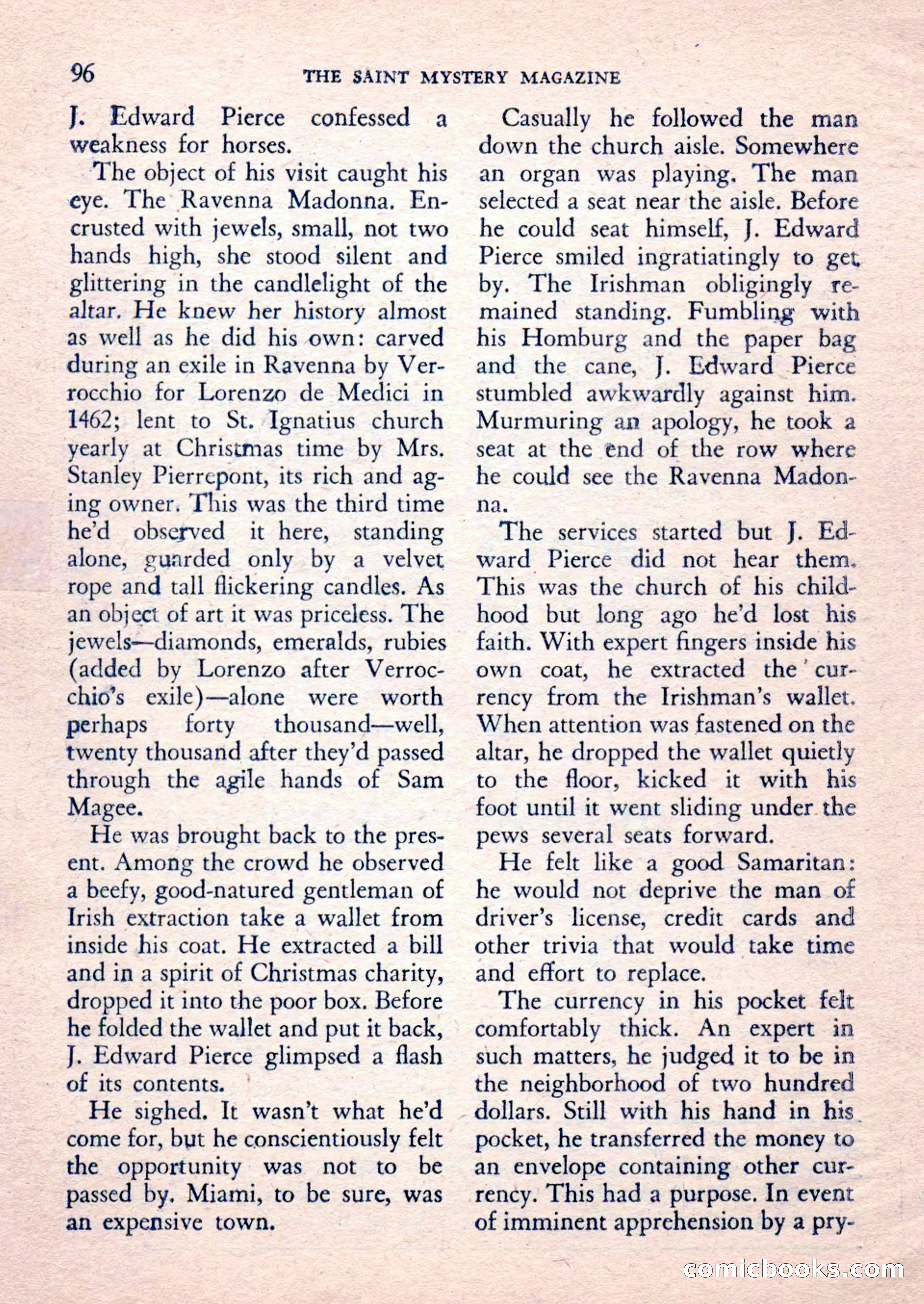 The Saint Mystery Magazine, February 1962 — page 98 of 132