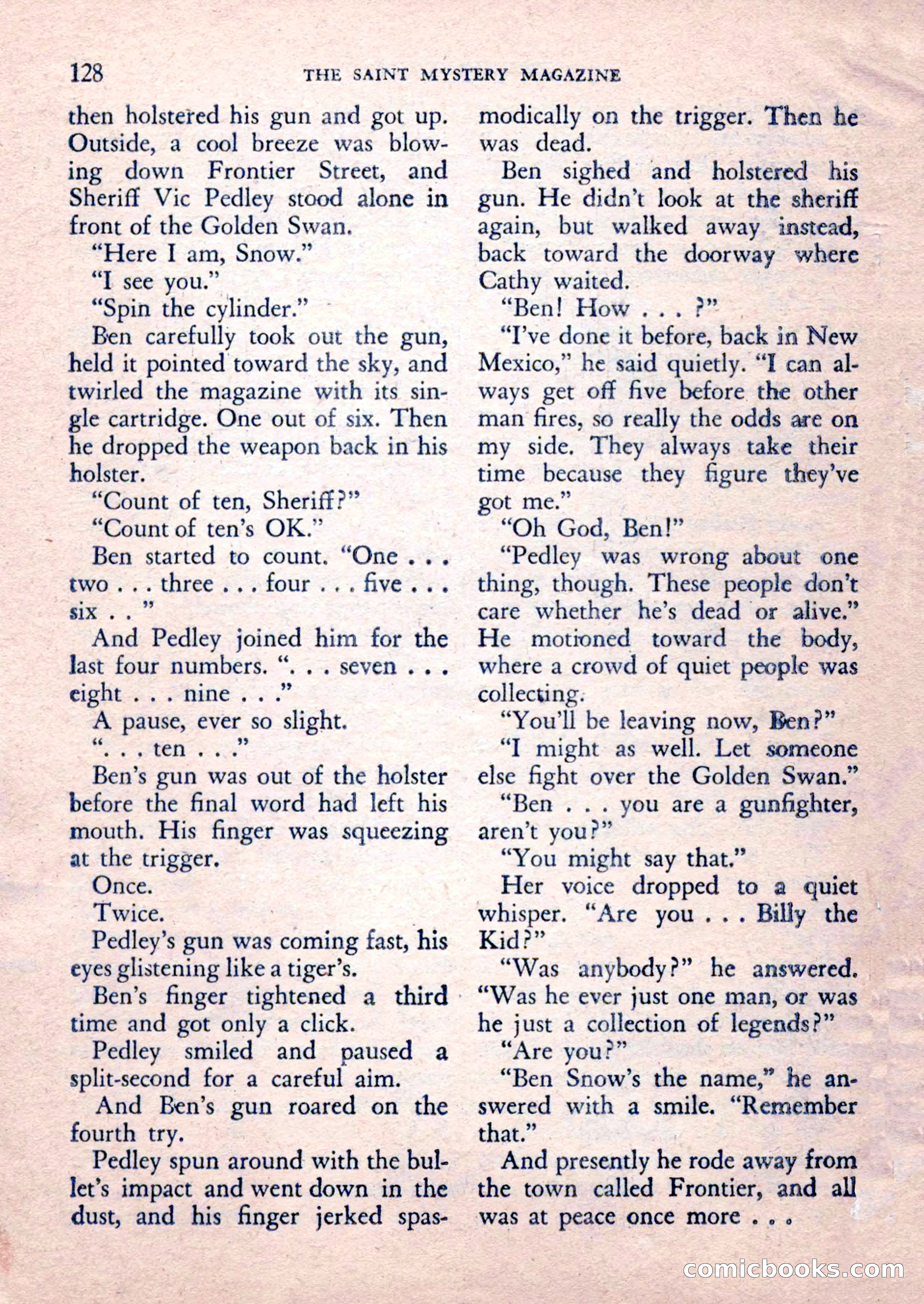 The Saint Mystery Magazine, February 1962 — page 130 of 132