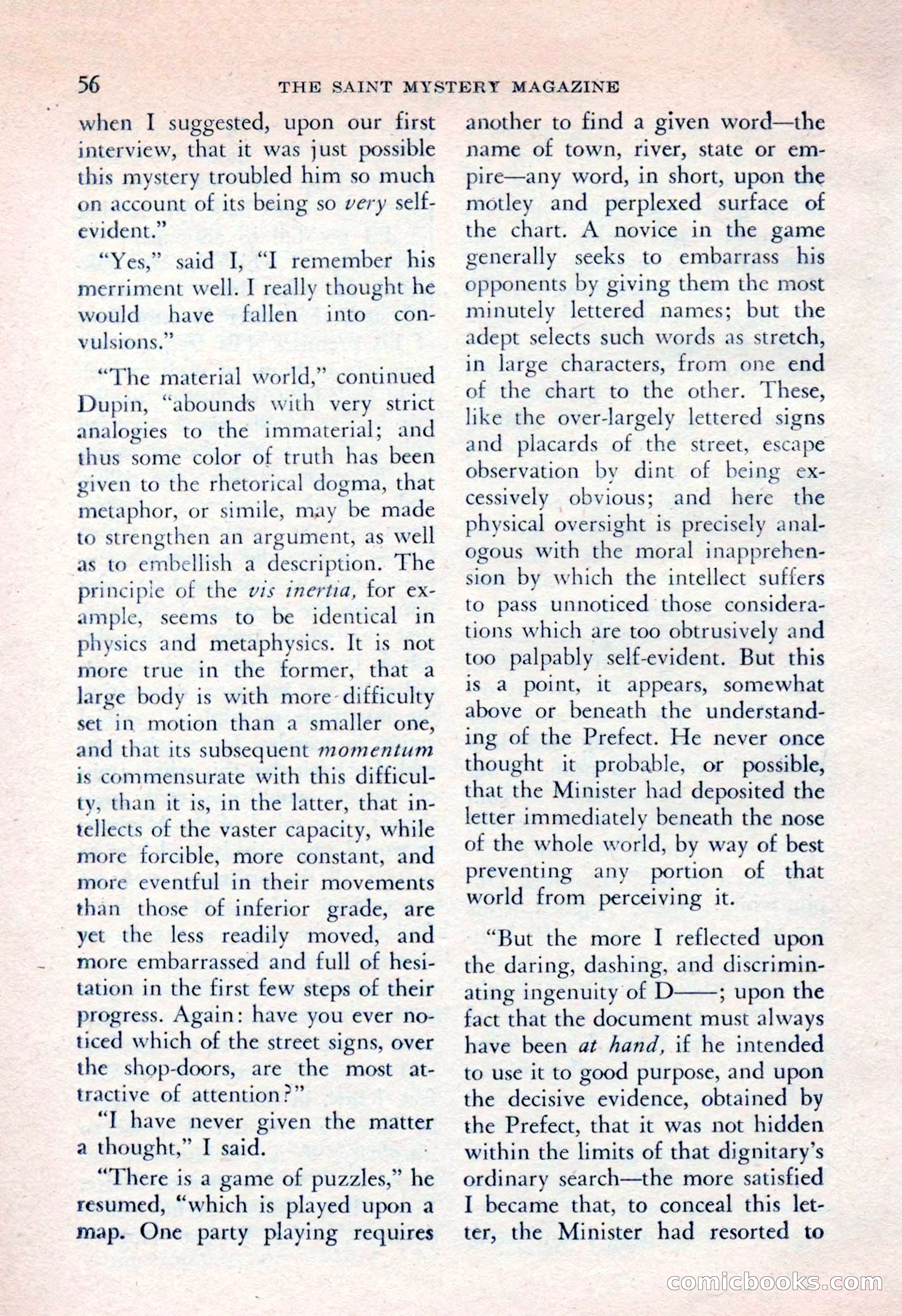 The Saint Mystery Magazine, April 1962 — page 58 of 132