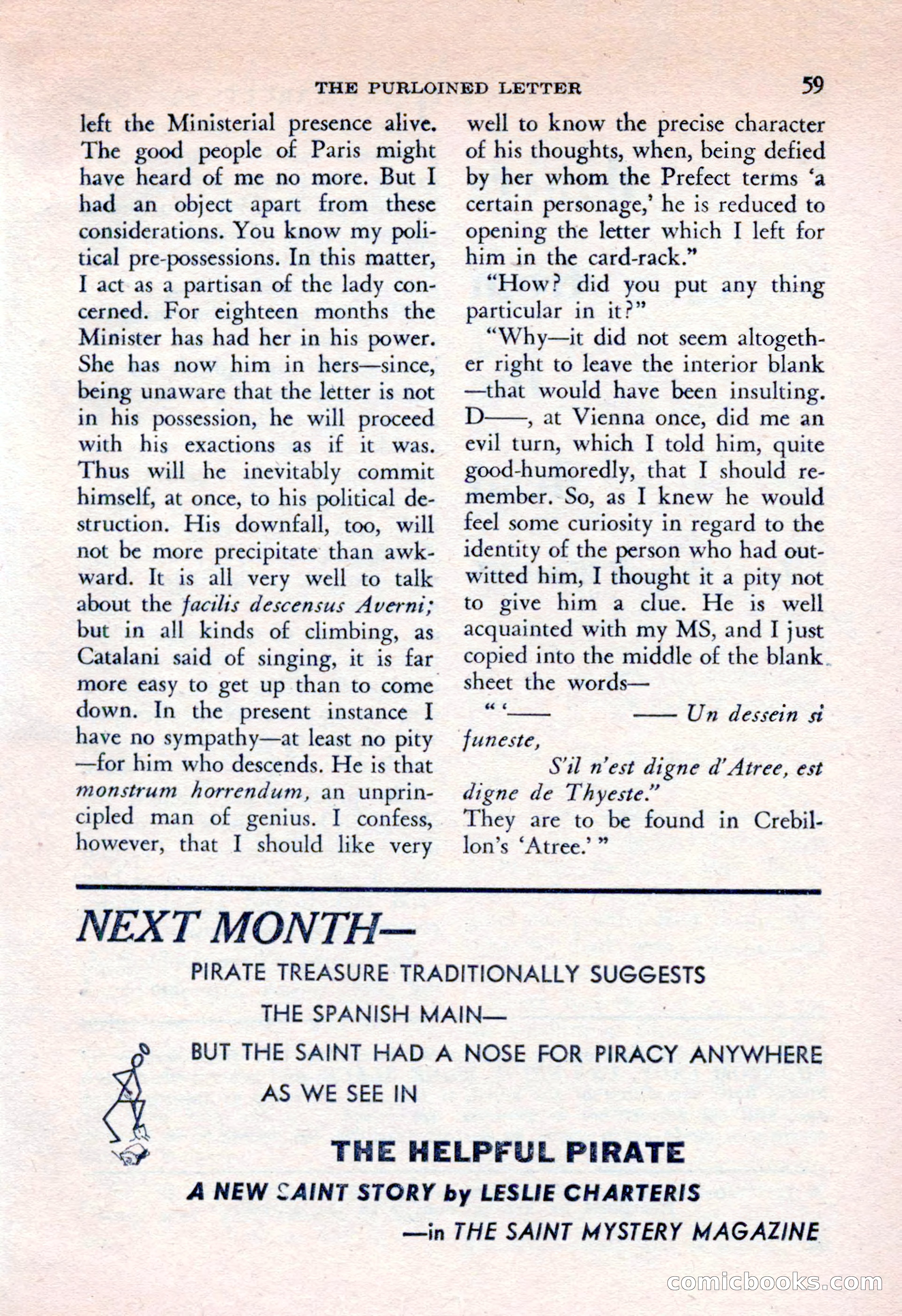 The Saint Mystery Magazine, April 1962 — page 61 of 132