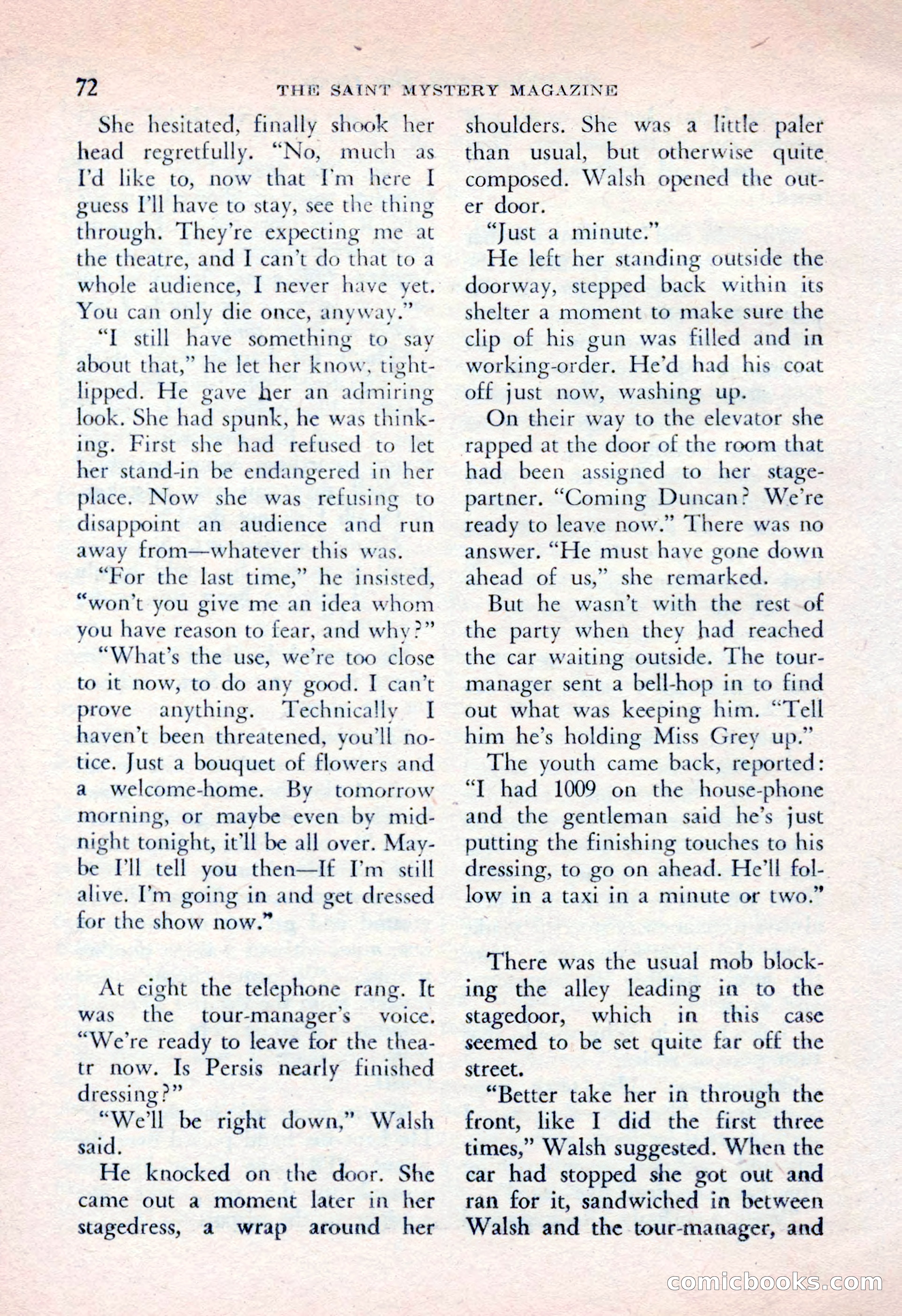 The Saint Mystery Magazine, April 1962 — page 74 of 132