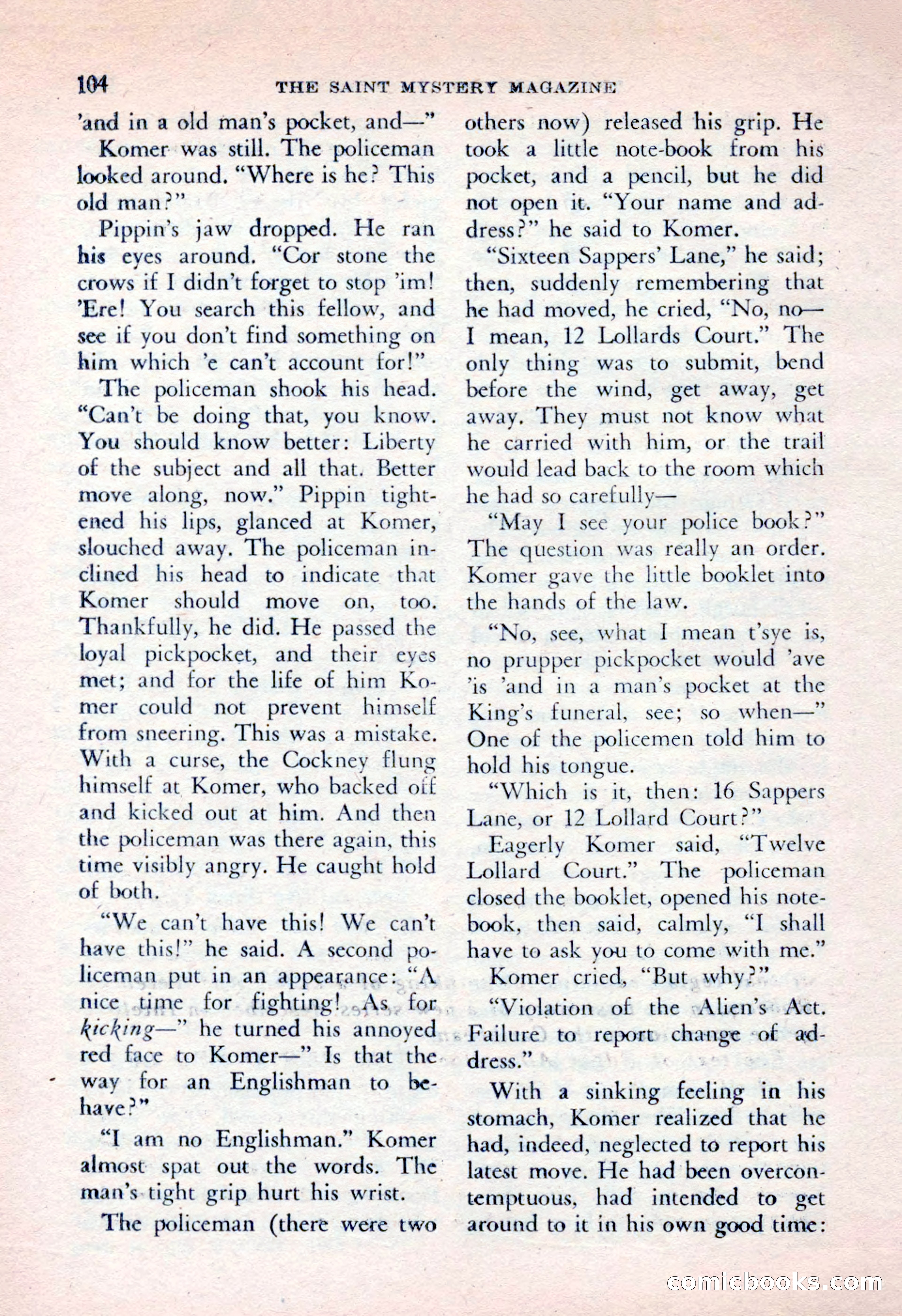 The Saint Mystery Magazine, April 1962 — page 106 of 132