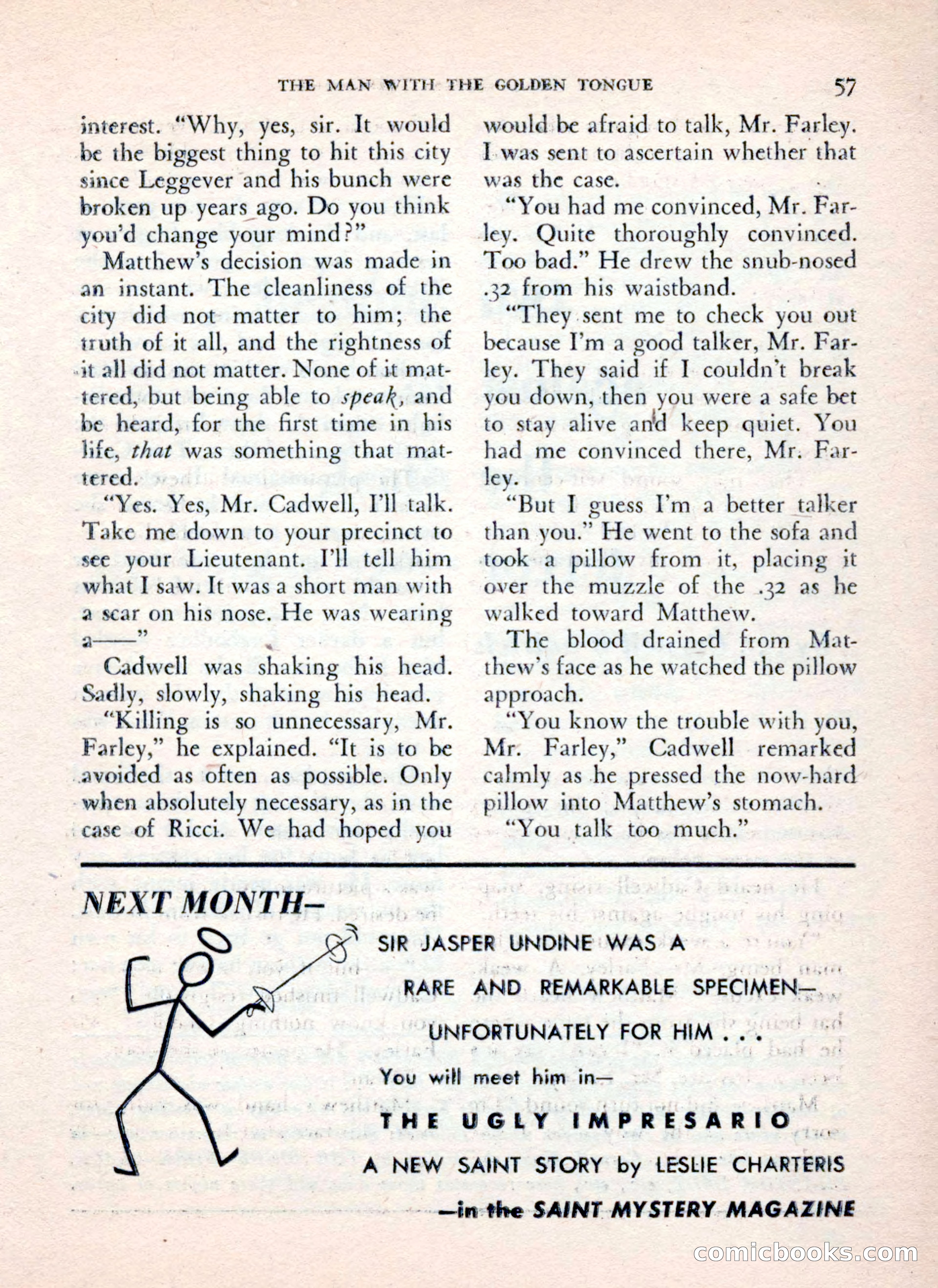 The Saint Mystery Magazine, July 1962 — page 59 of 132