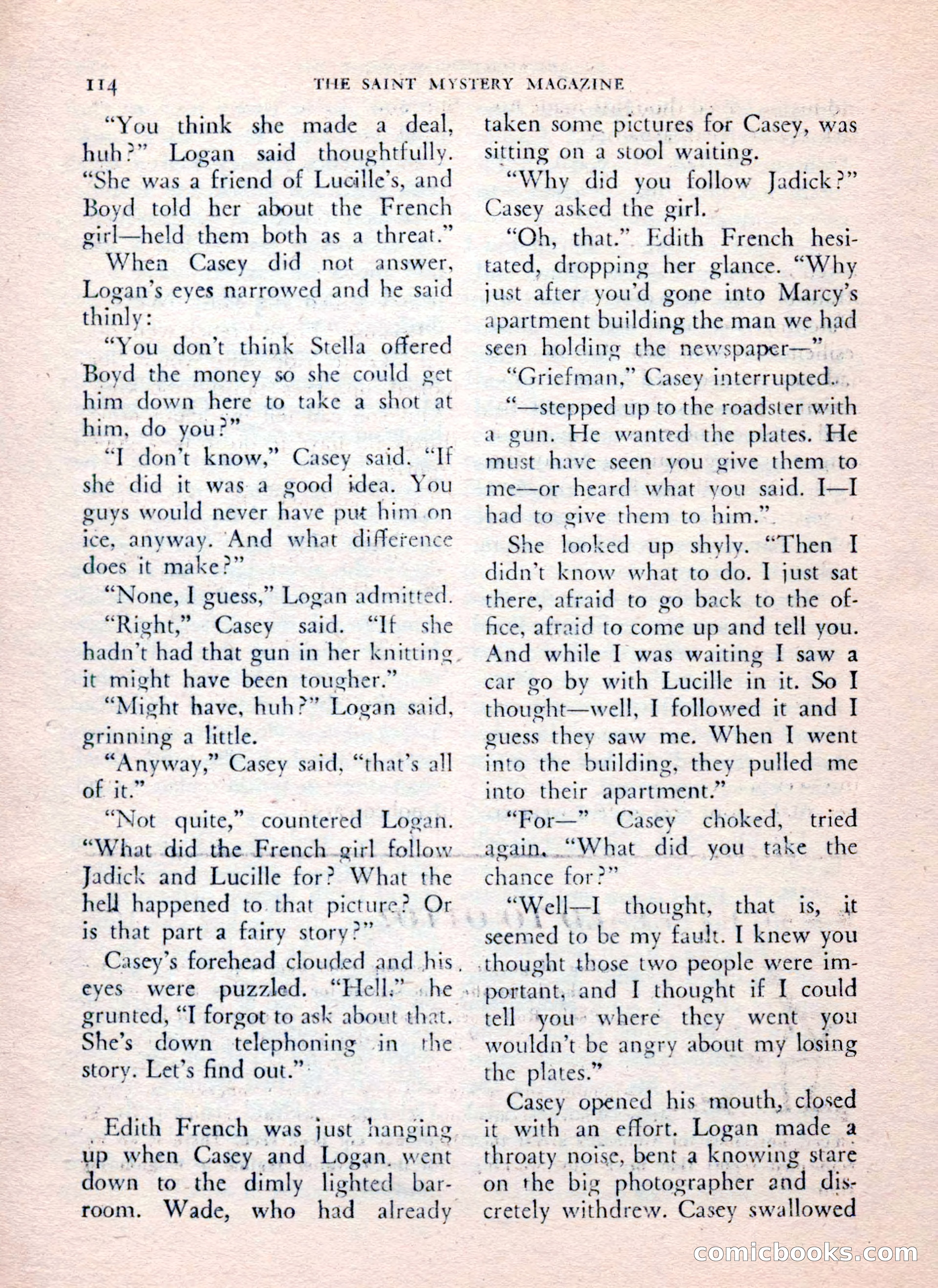 The Saint Mystery Magazine, July 1962 — page 116 of 132