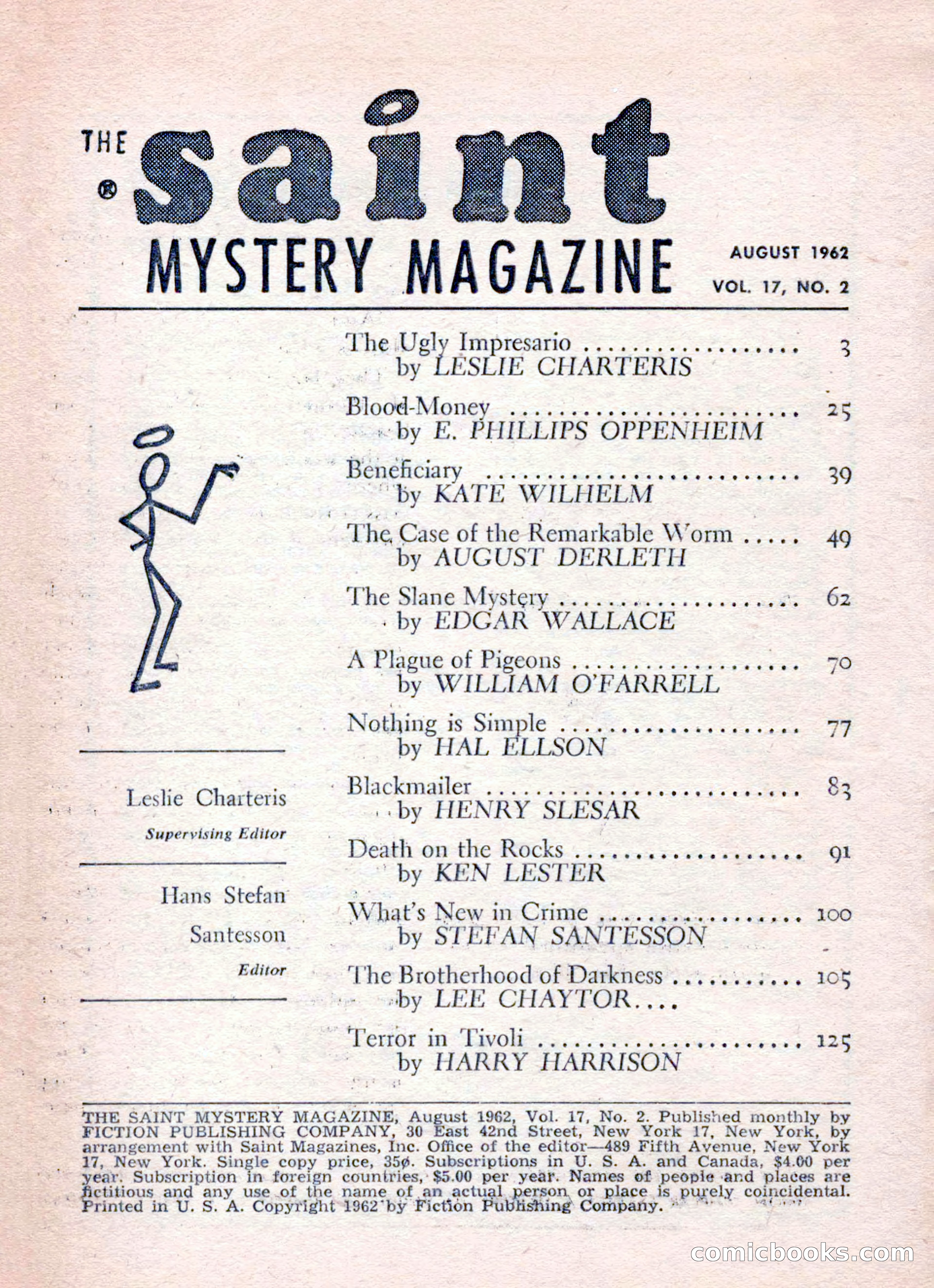 The Saint Mystery Magazine, August 1962 — page 4 of 132