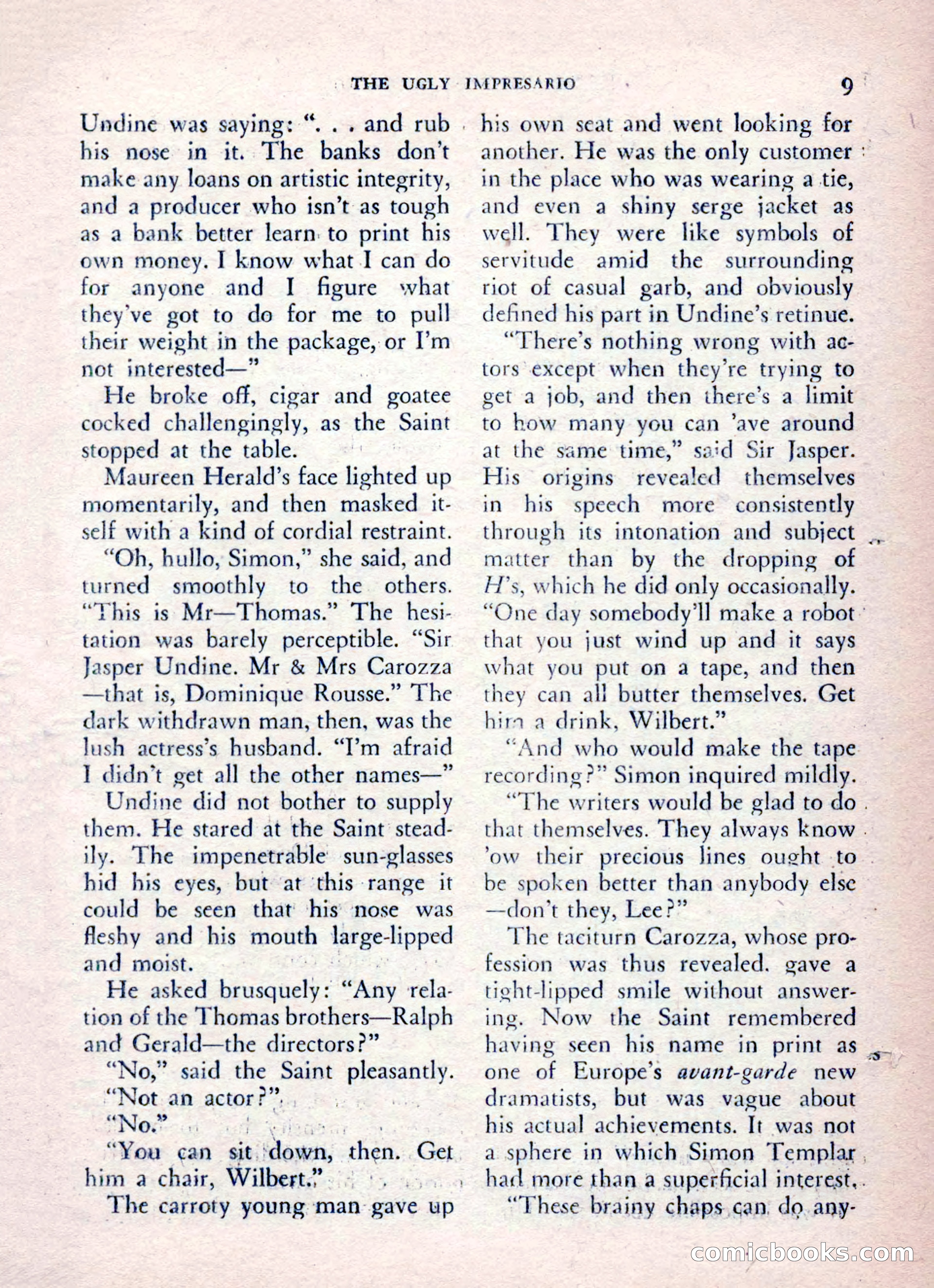 The Saint Mystery Magazine, August 1962 — page 11 of 132