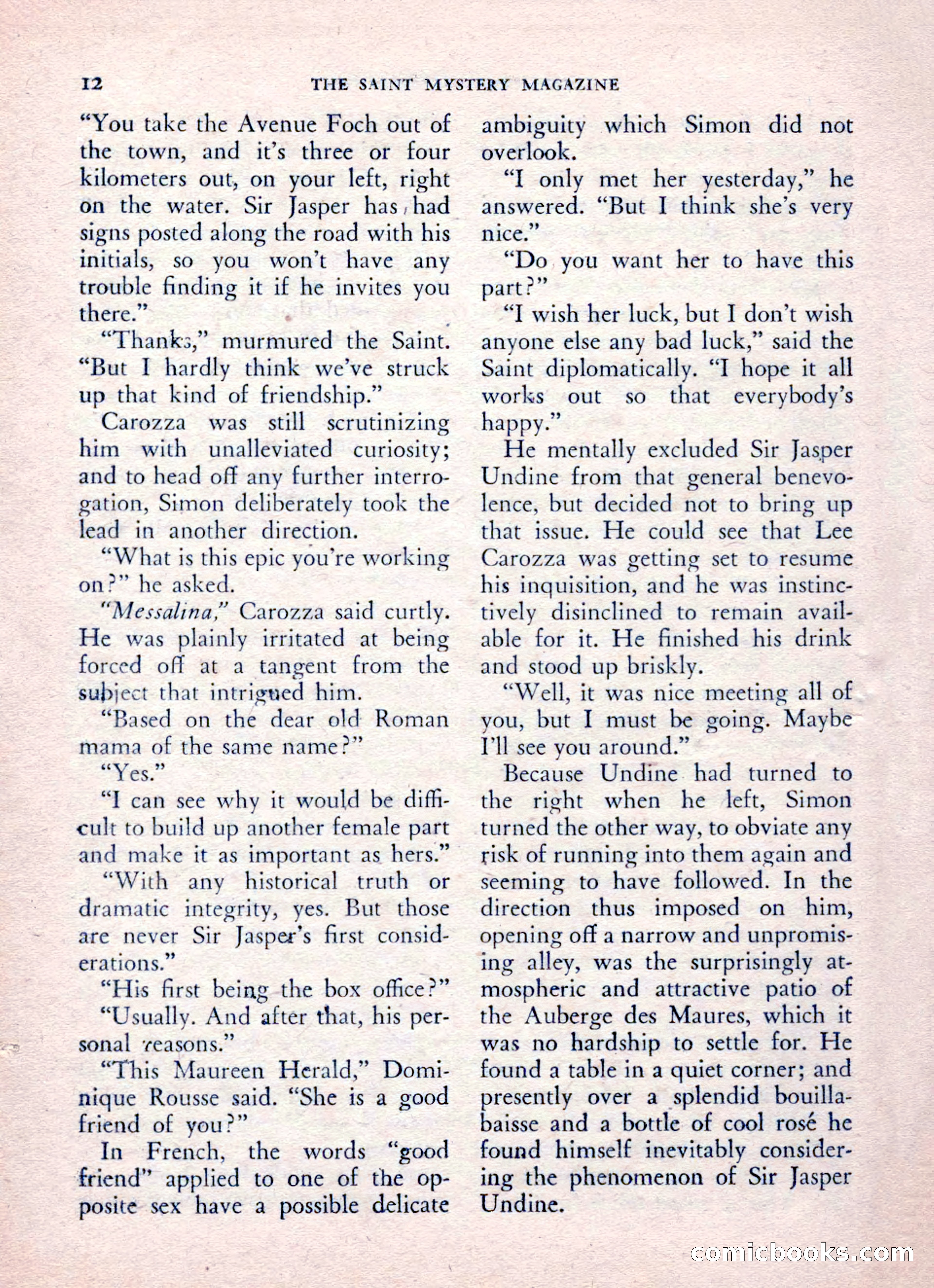The Saint Mystery Magazine, August 1962 — page 14 of 132