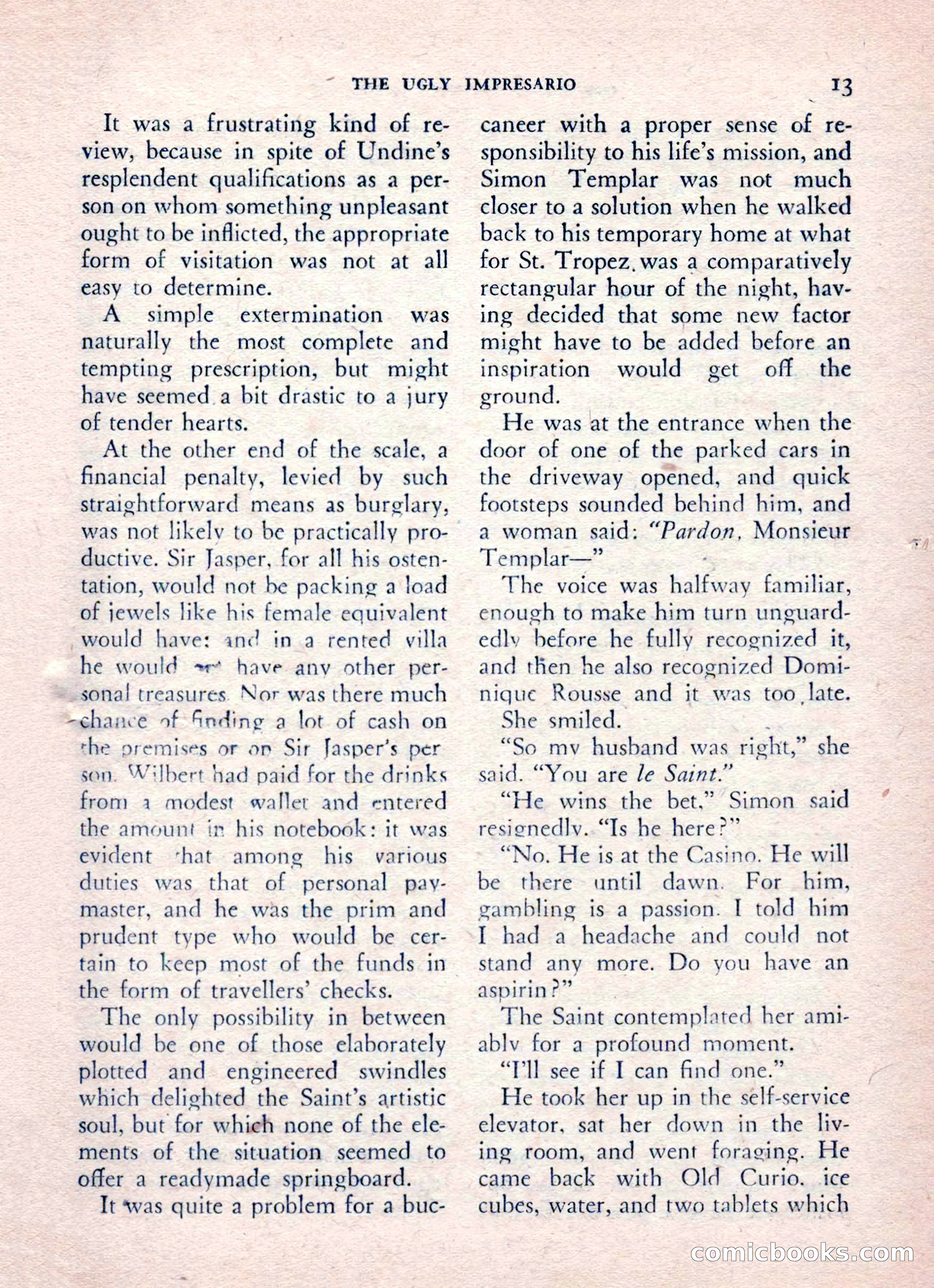 The Saint Mystery Magazine, August 1962 — page 15 of 132