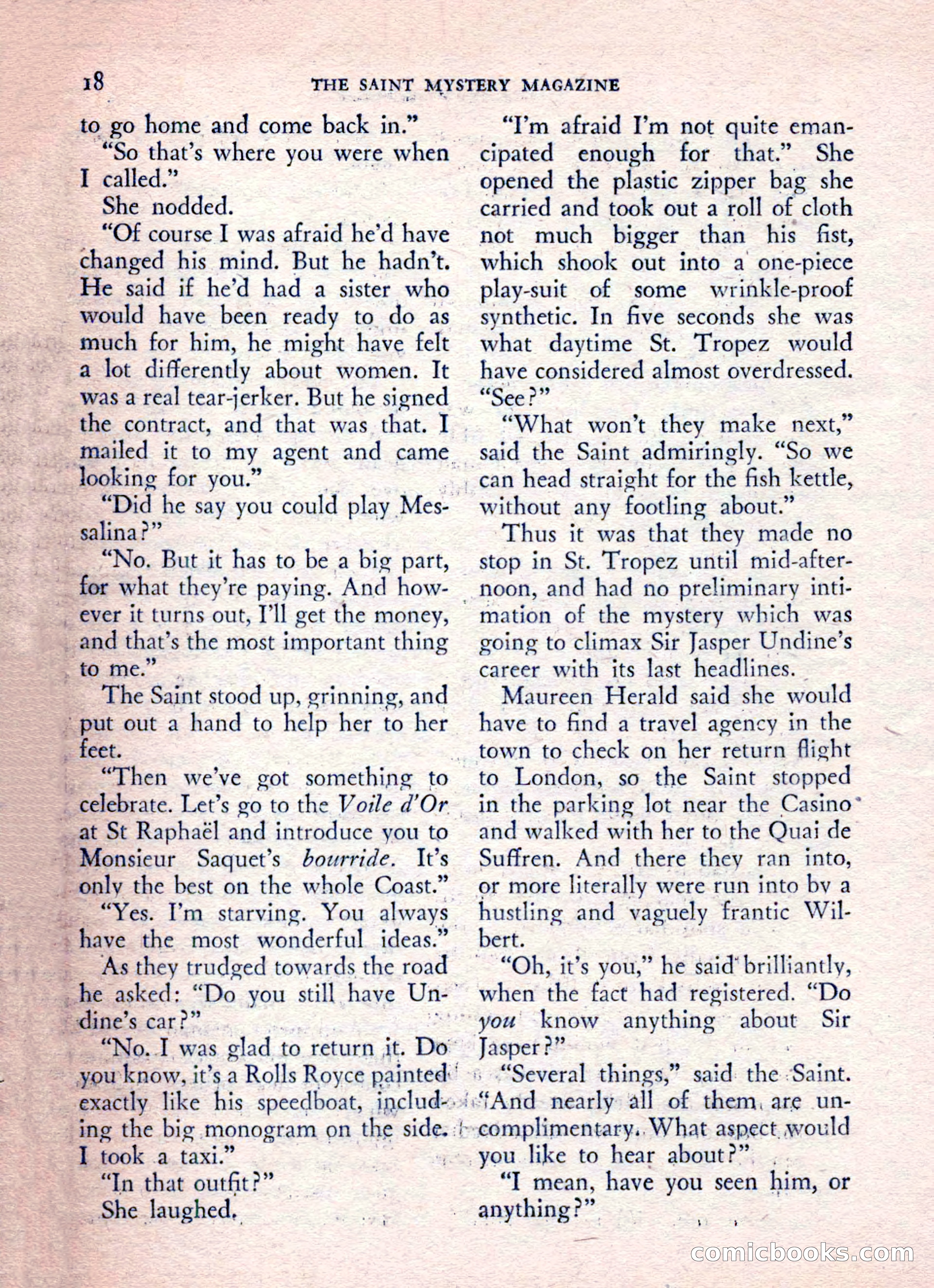 The Saint Mystery Magazine, August 1962 — page 20 of 132