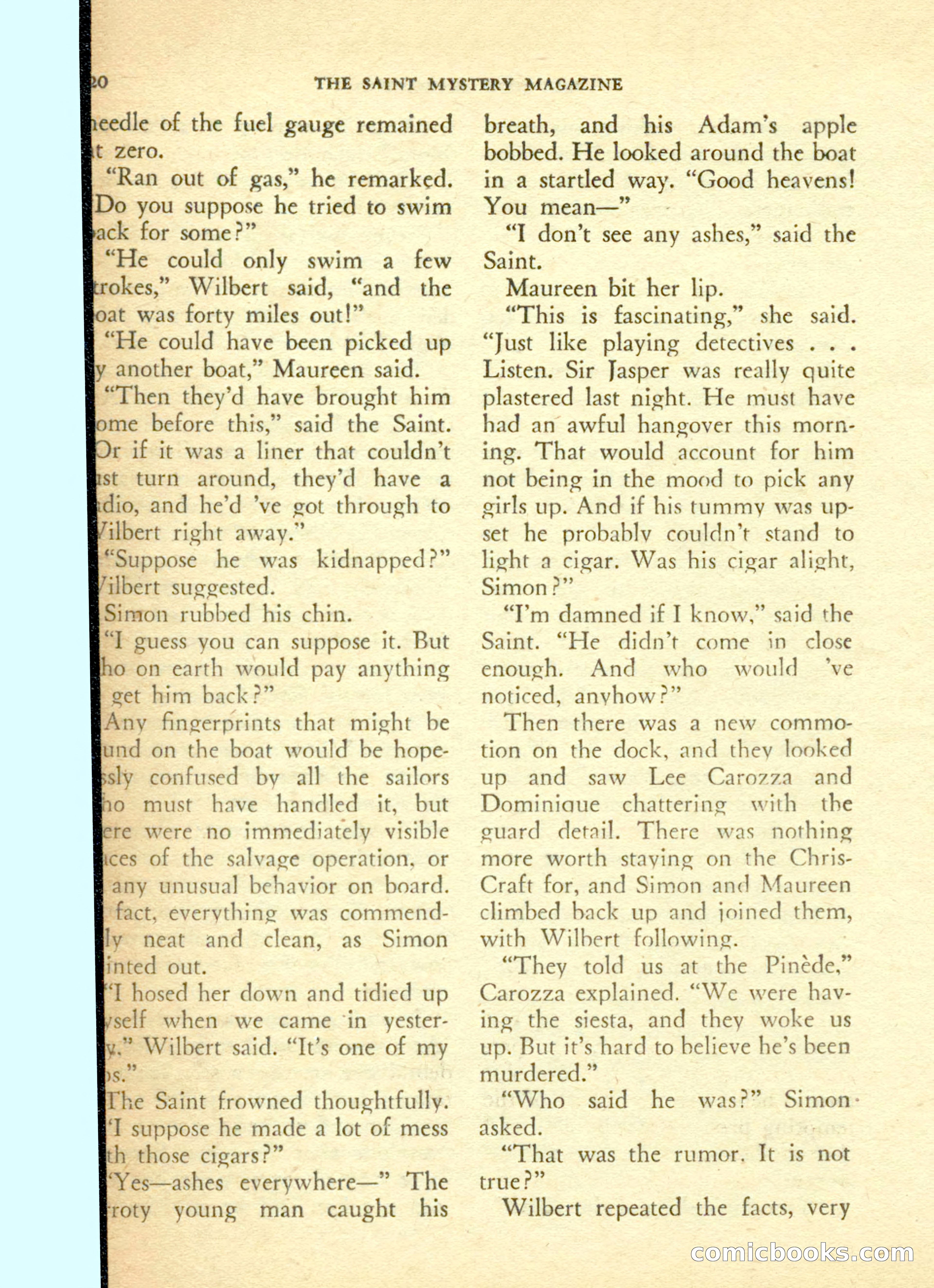 The Saint Mystery Magazine, August 1962 — page 22 of 132