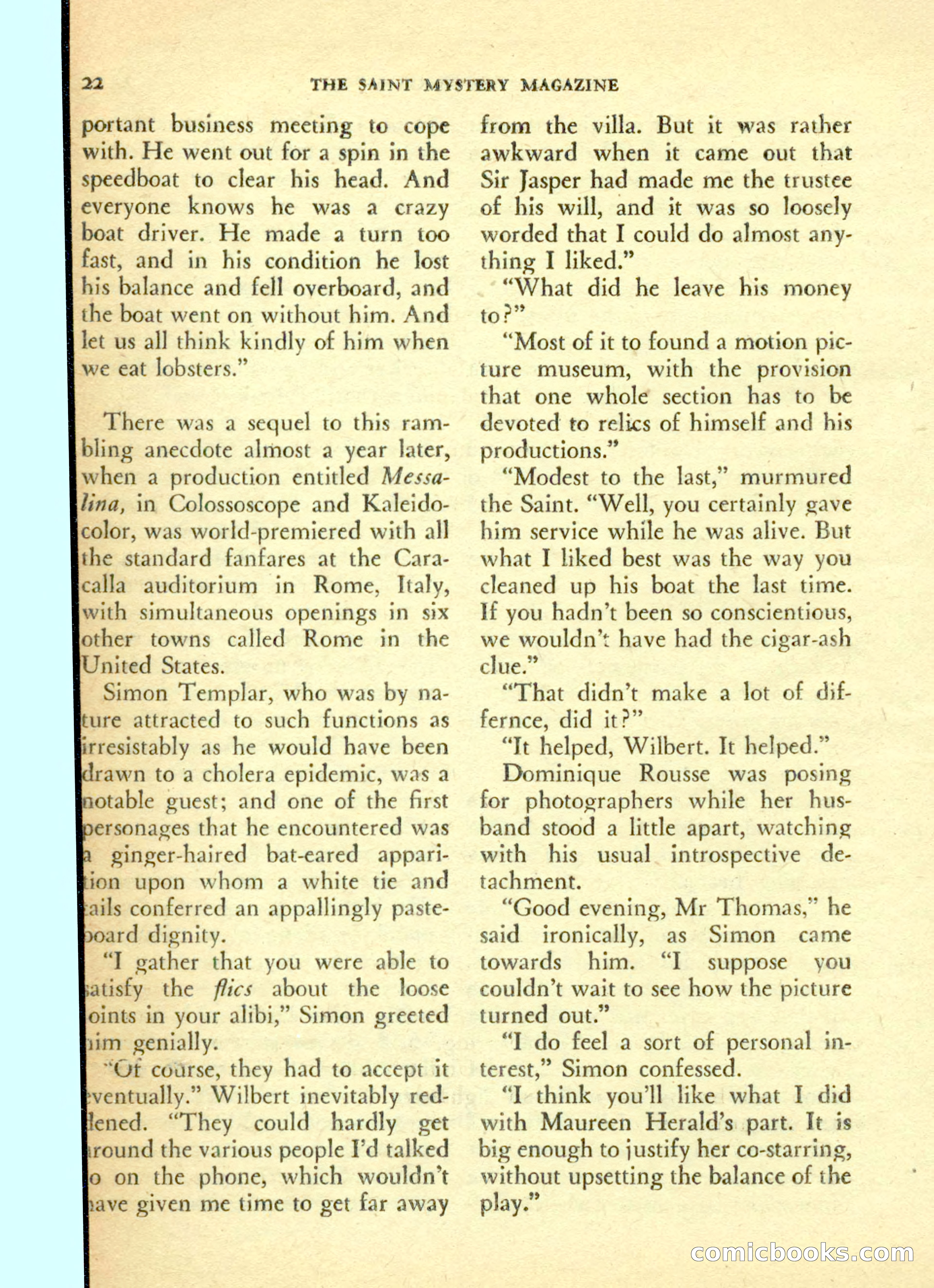 The Saint Mystery Magazine, August 1962 — page 24 of 132
