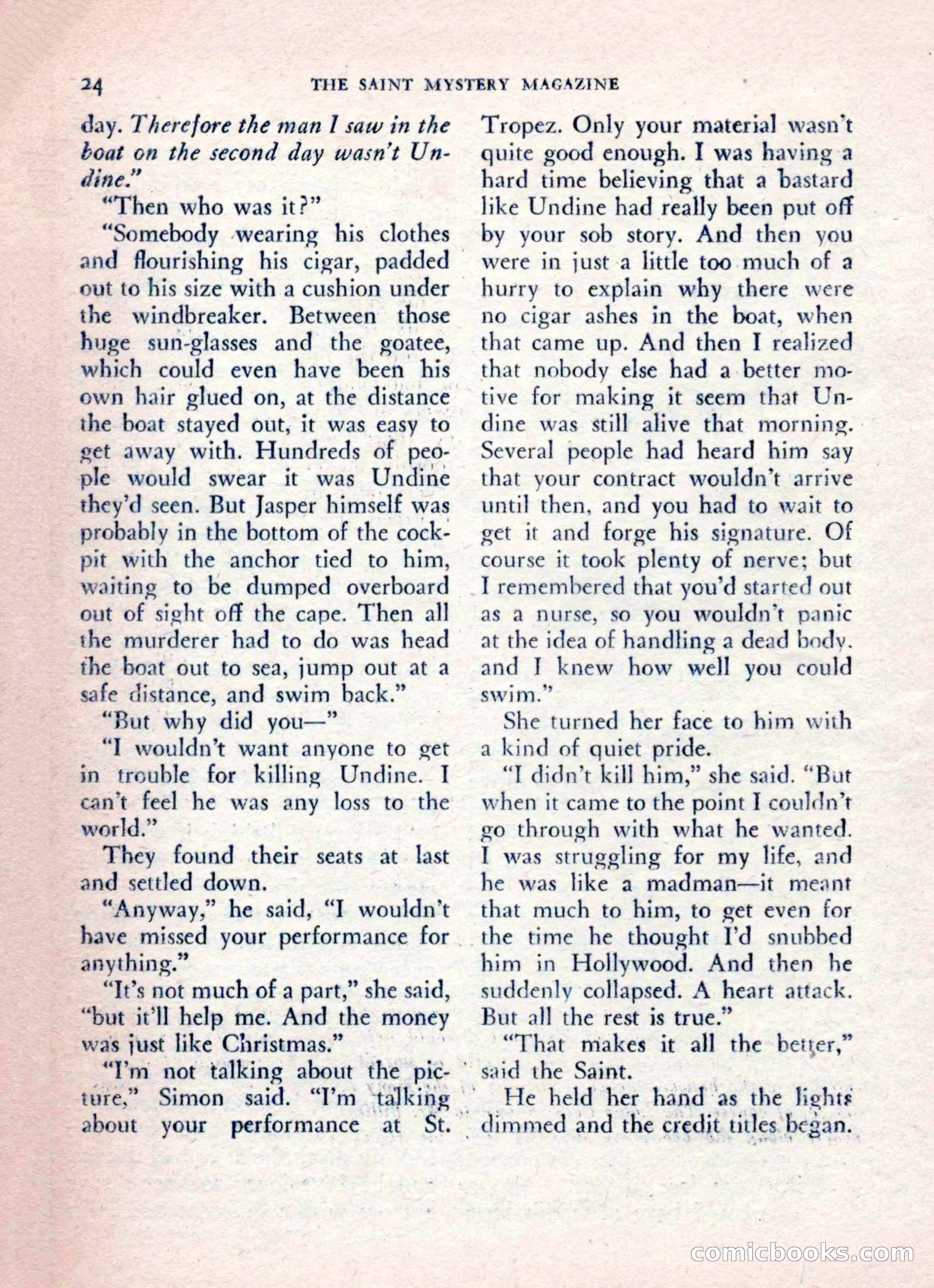 The Saint Mystery Magazine, August 1962 — page 26 of 132
