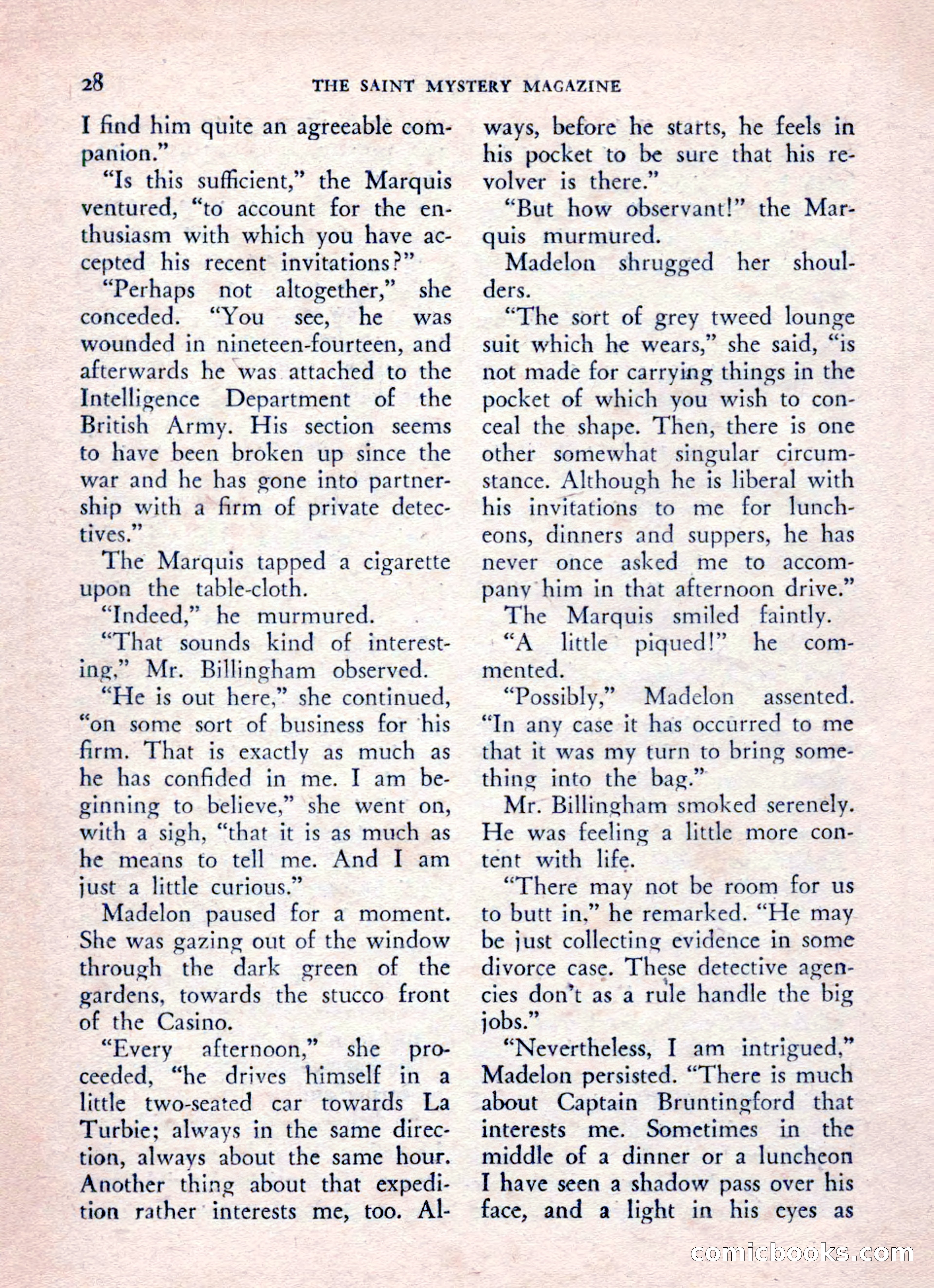 The Saint Mystery Magazine, August 1962 — page 30 of 132