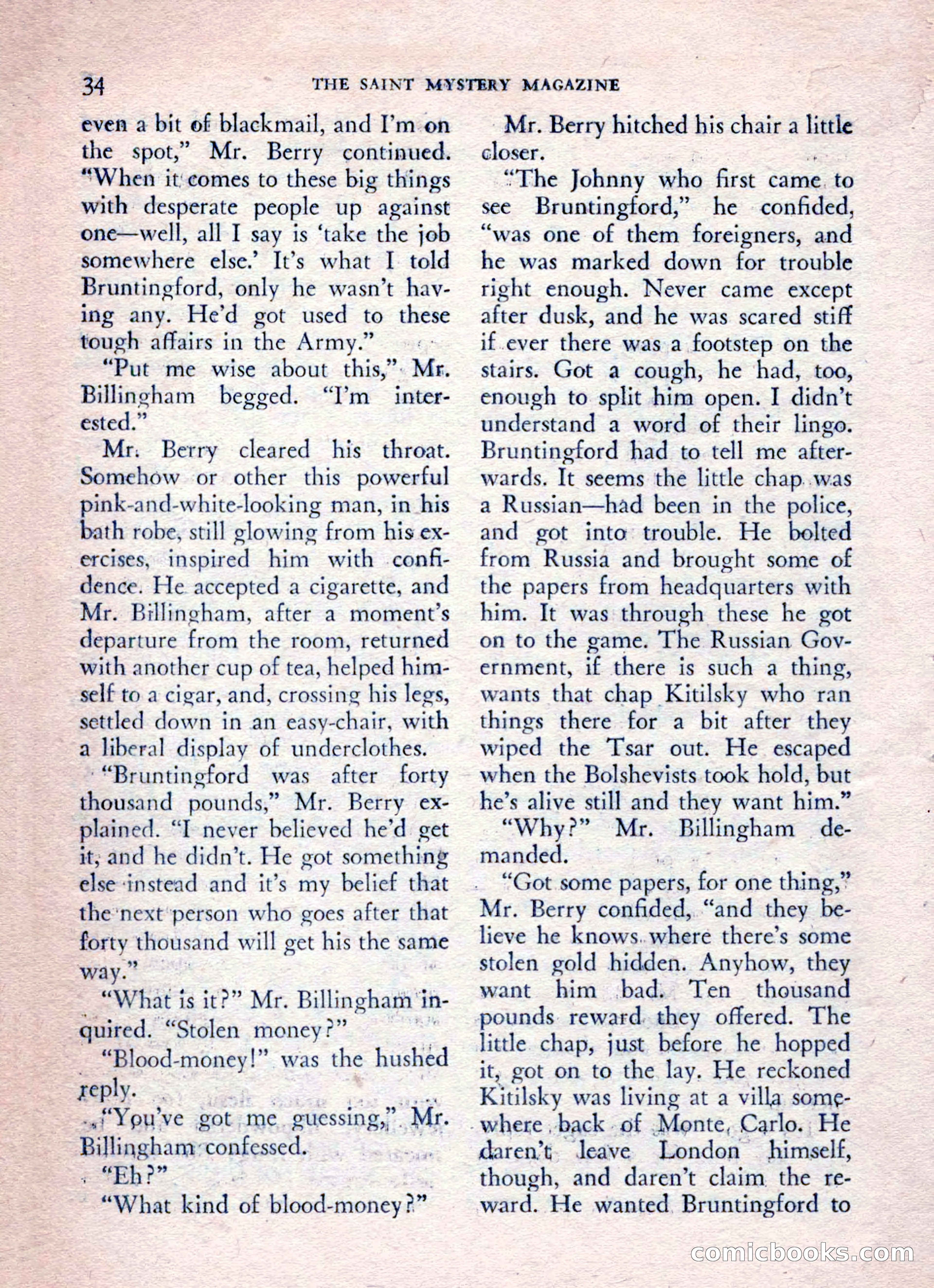 The Saint Mystery Magazine, August 1962 — page 36 of 132