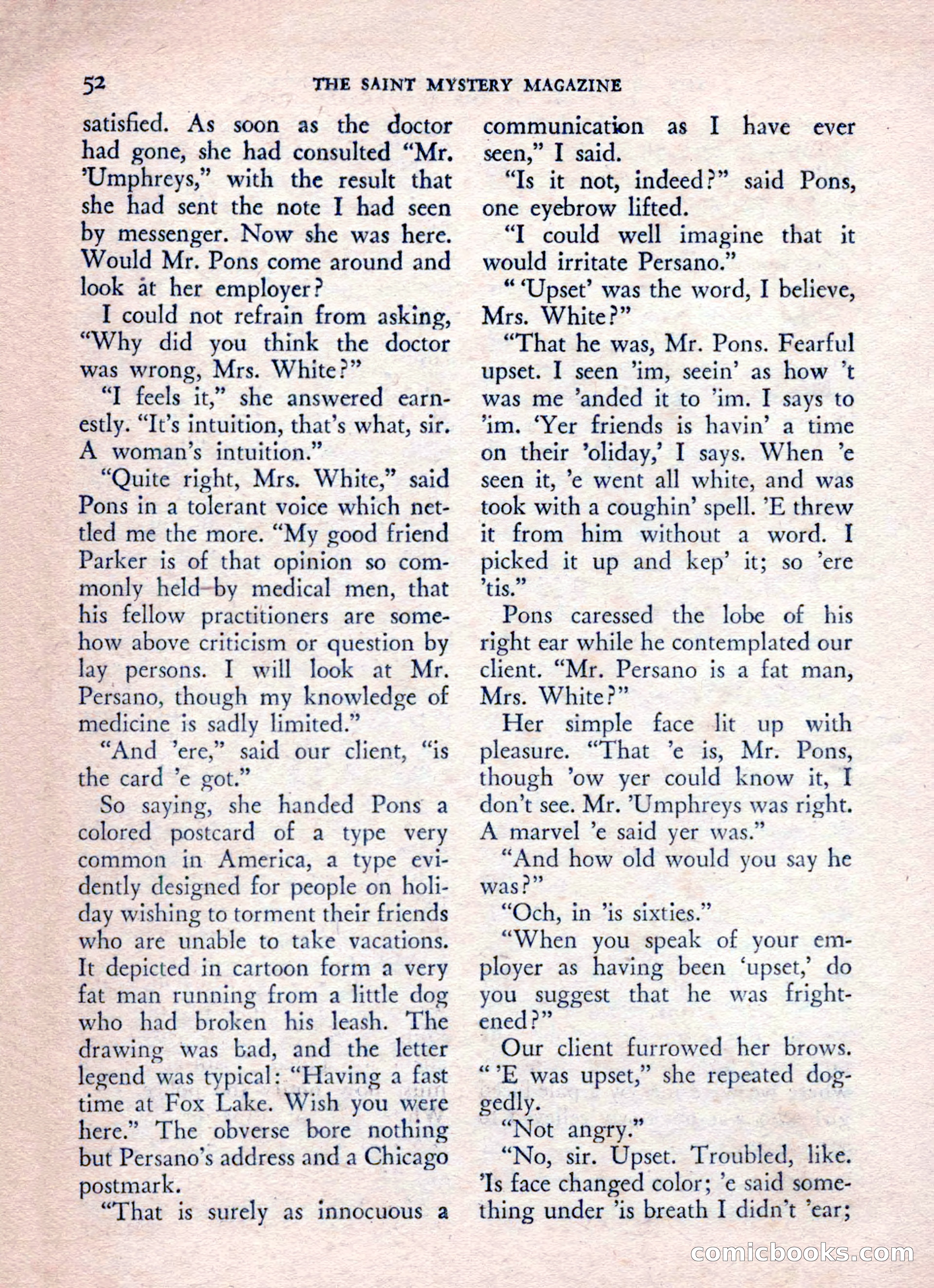 The Saint Mystery Magazine, August 1962 — page 54 of 132