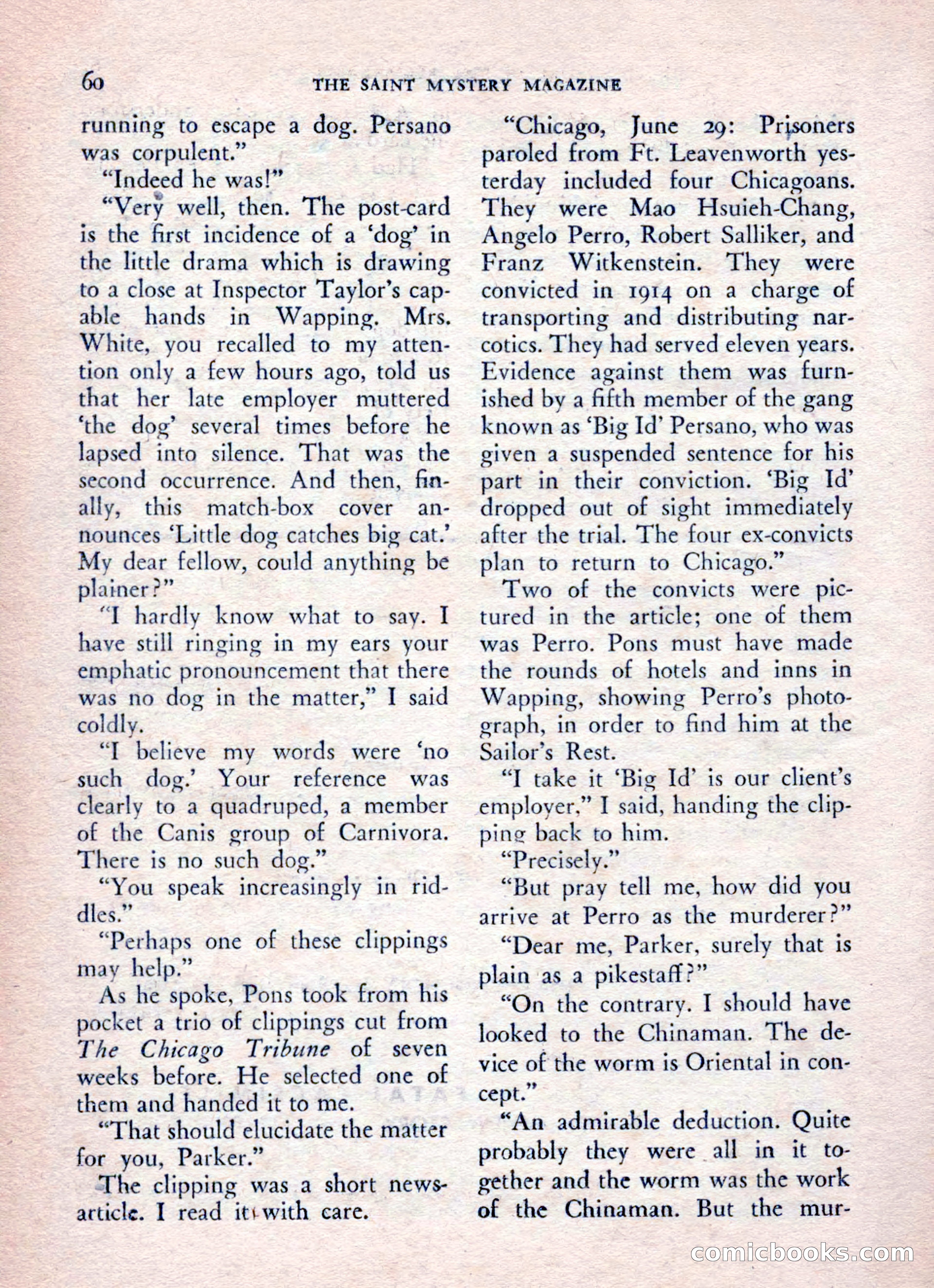 The Saint Mystery Magazine, August 1962 — page 62 of 132
