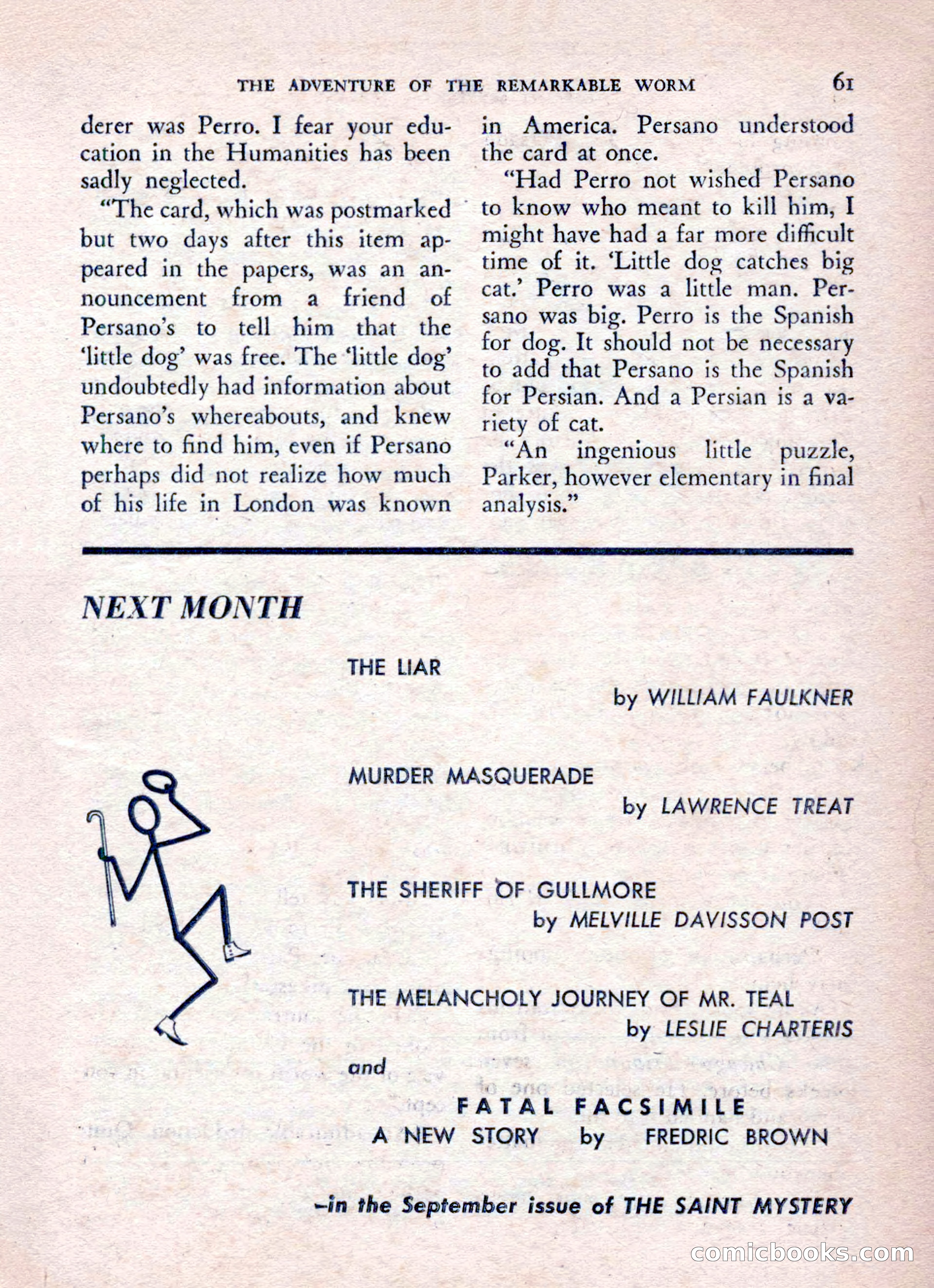 The Saint Mystery Magazine, August 1962 — page 63 of 132