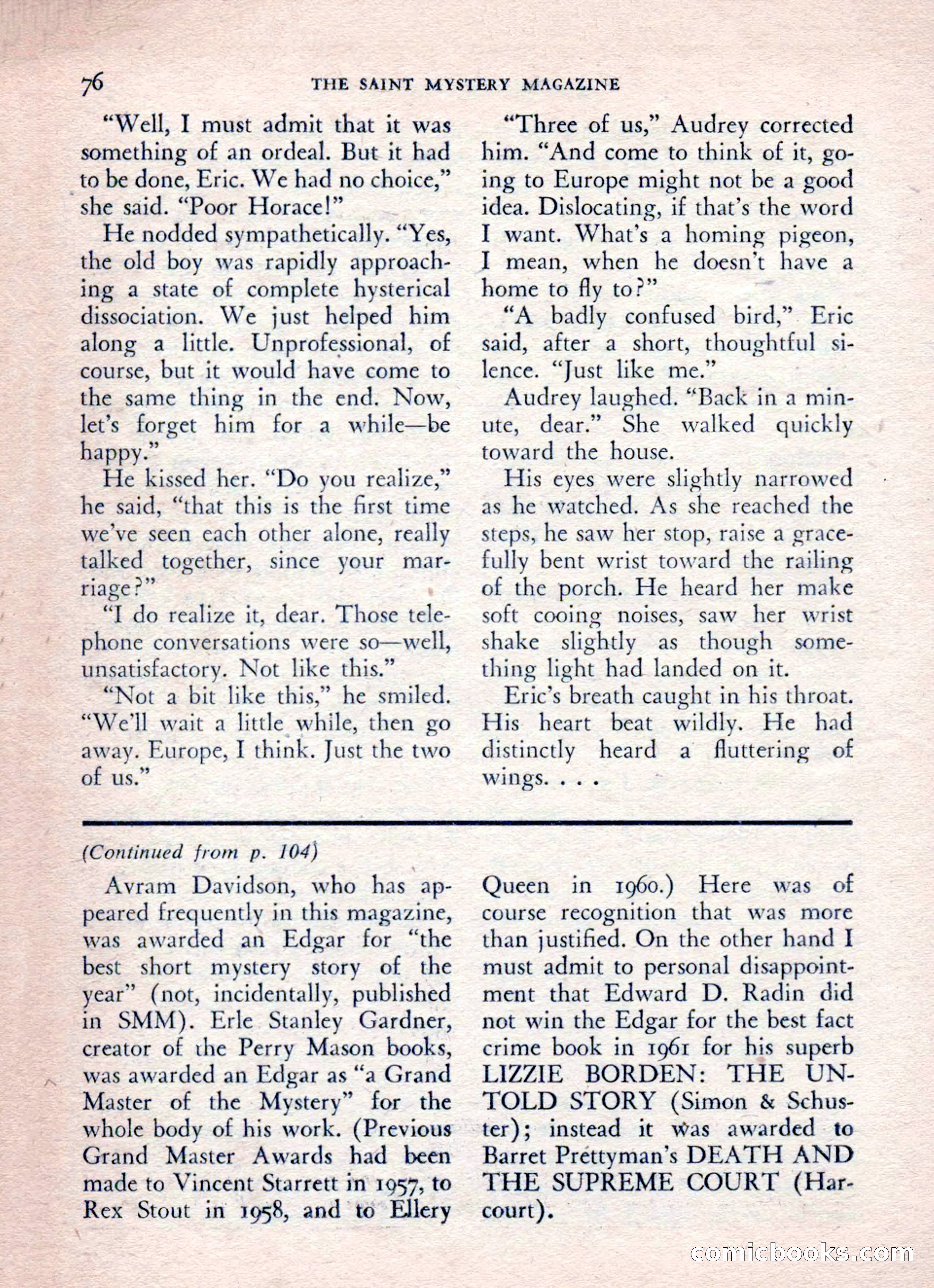The Saint Mystery Magazine, August 1962 — page 78 of 132