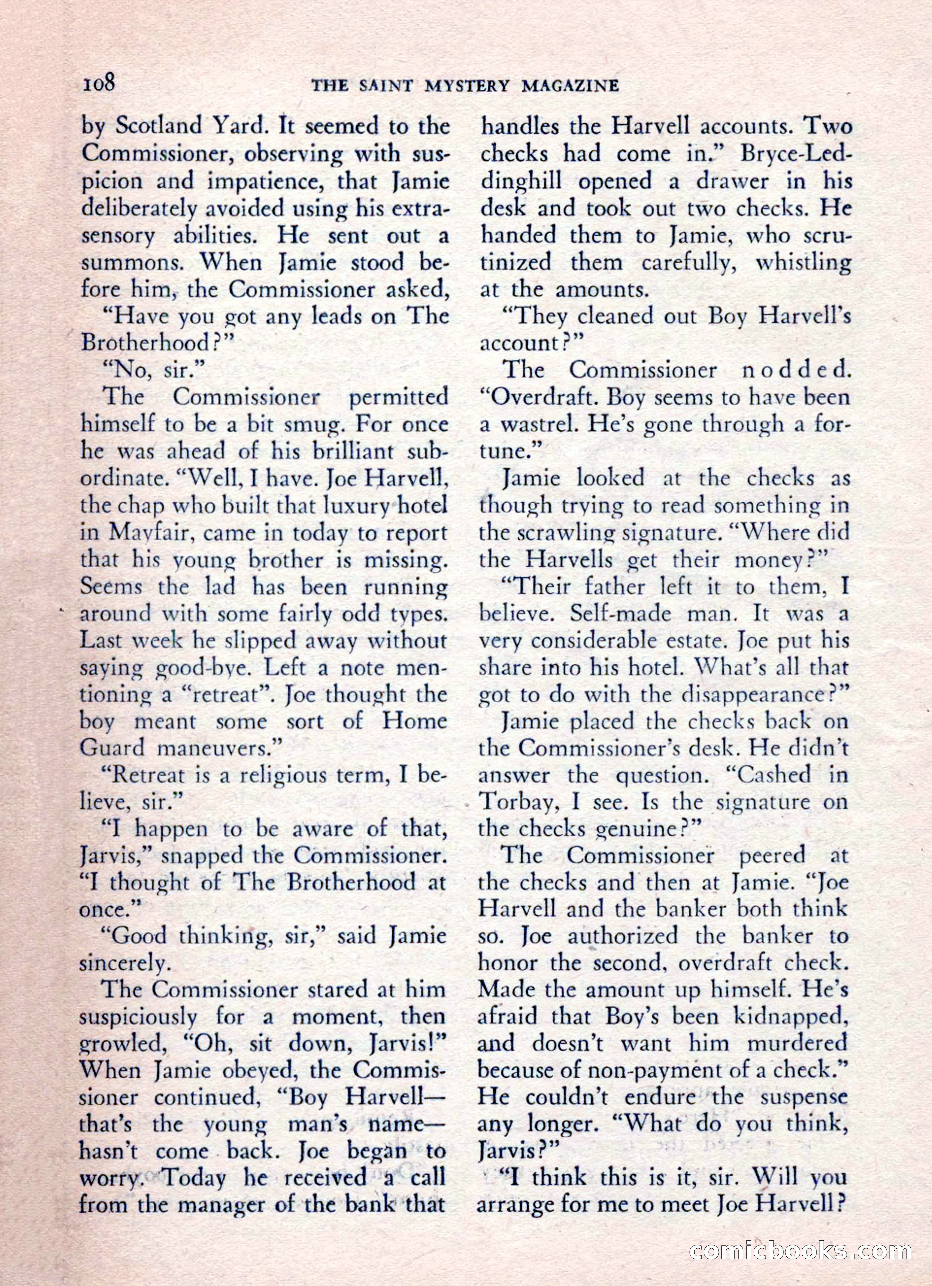 The Saint Mystery Magazine, August 1962 — page 110 of 132
