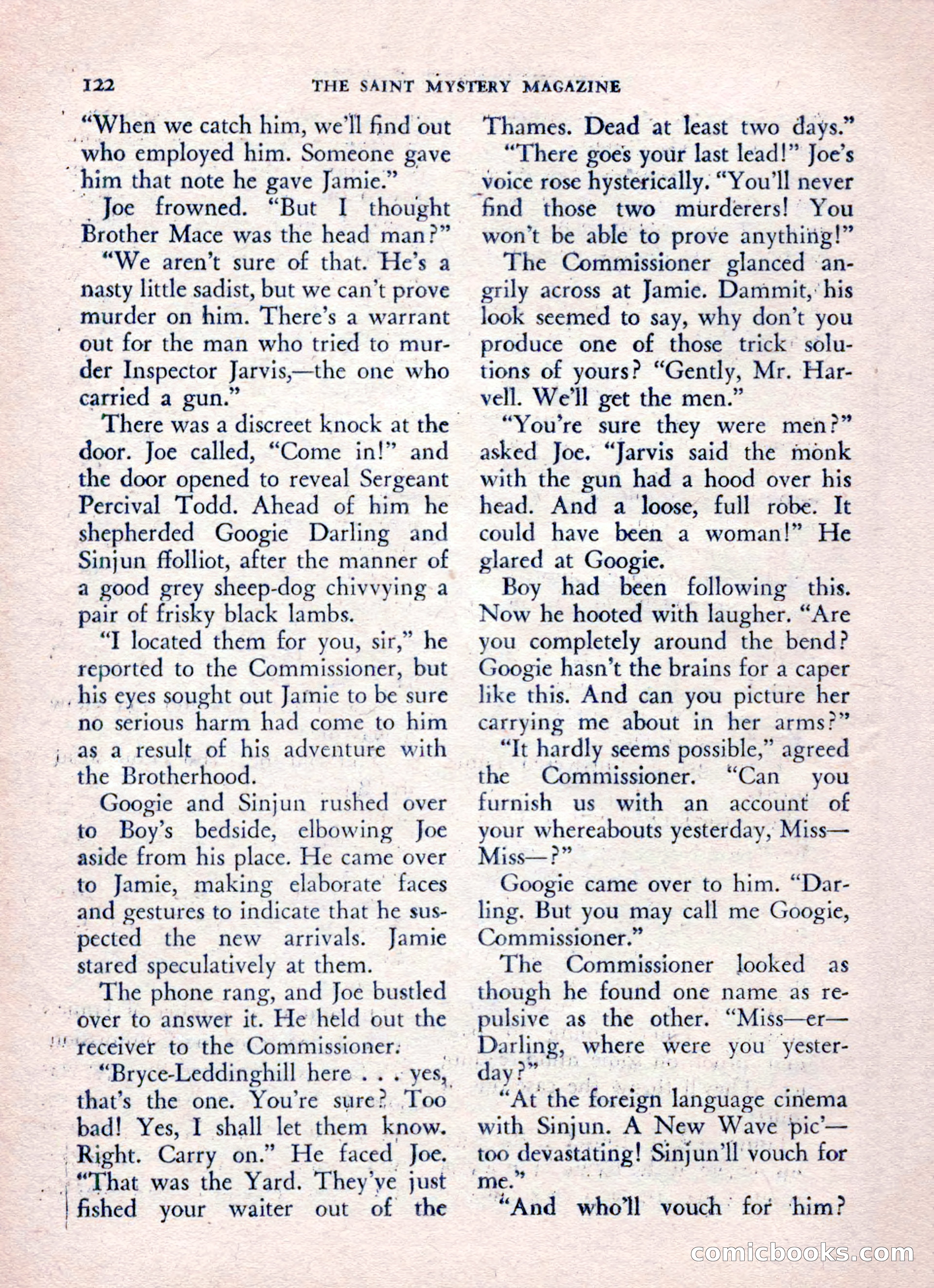 The Saint Mystery Magazine, August 1962 — page 124 of 132