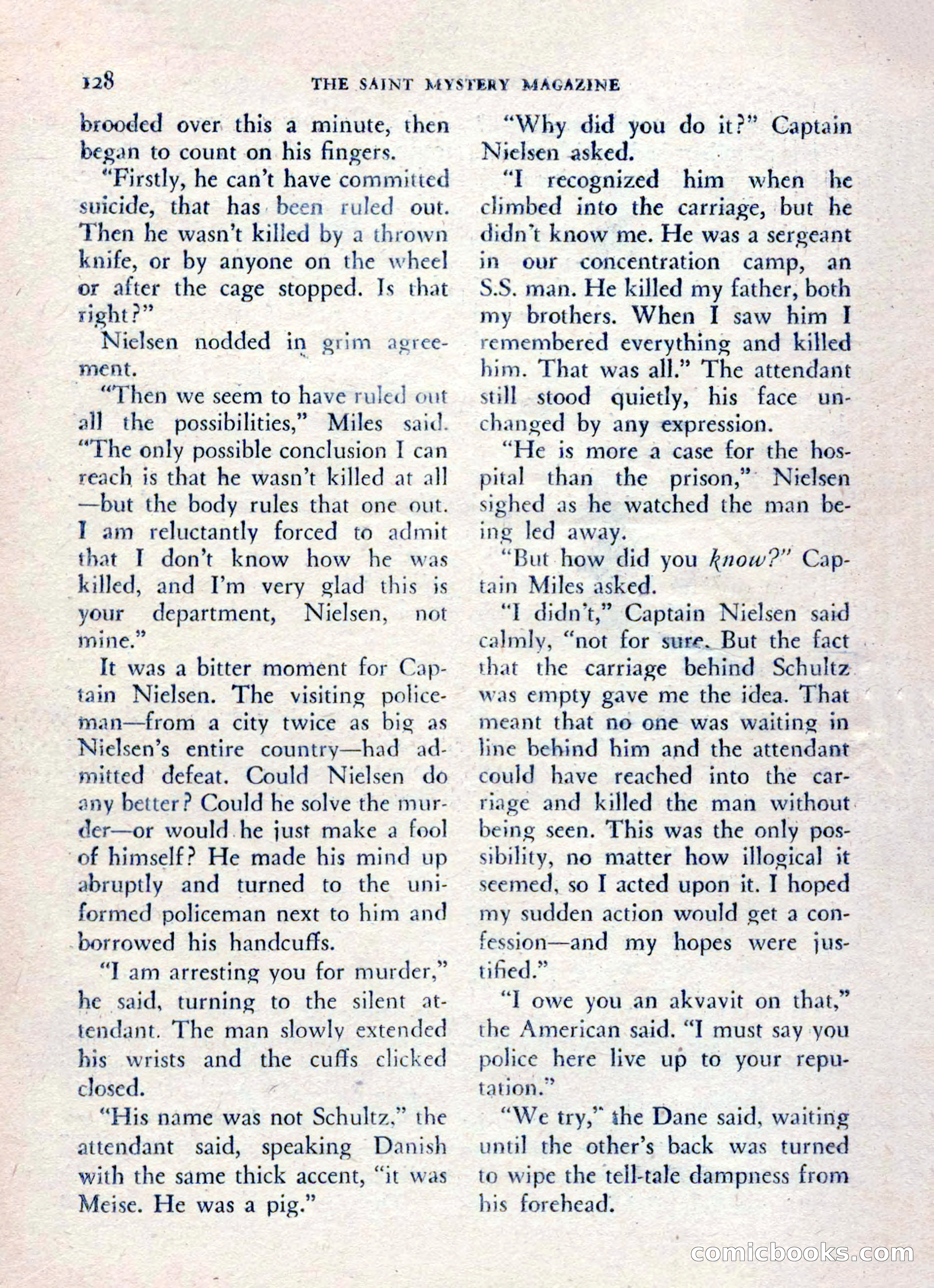 The Saint Mystery Magazine, August 1962 — page 130 of 132