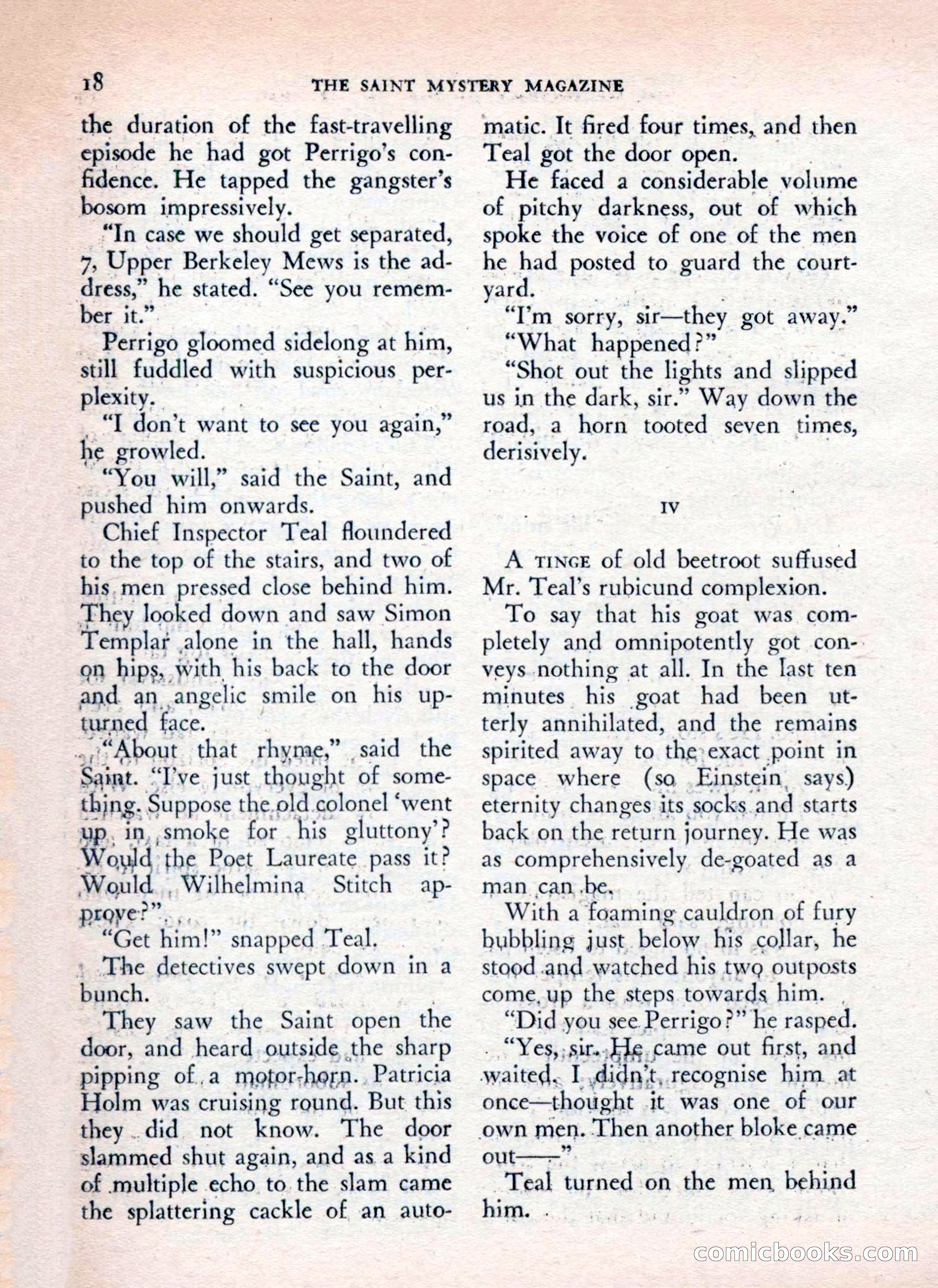 The Saint Mystery Magazine — page 20 of 132