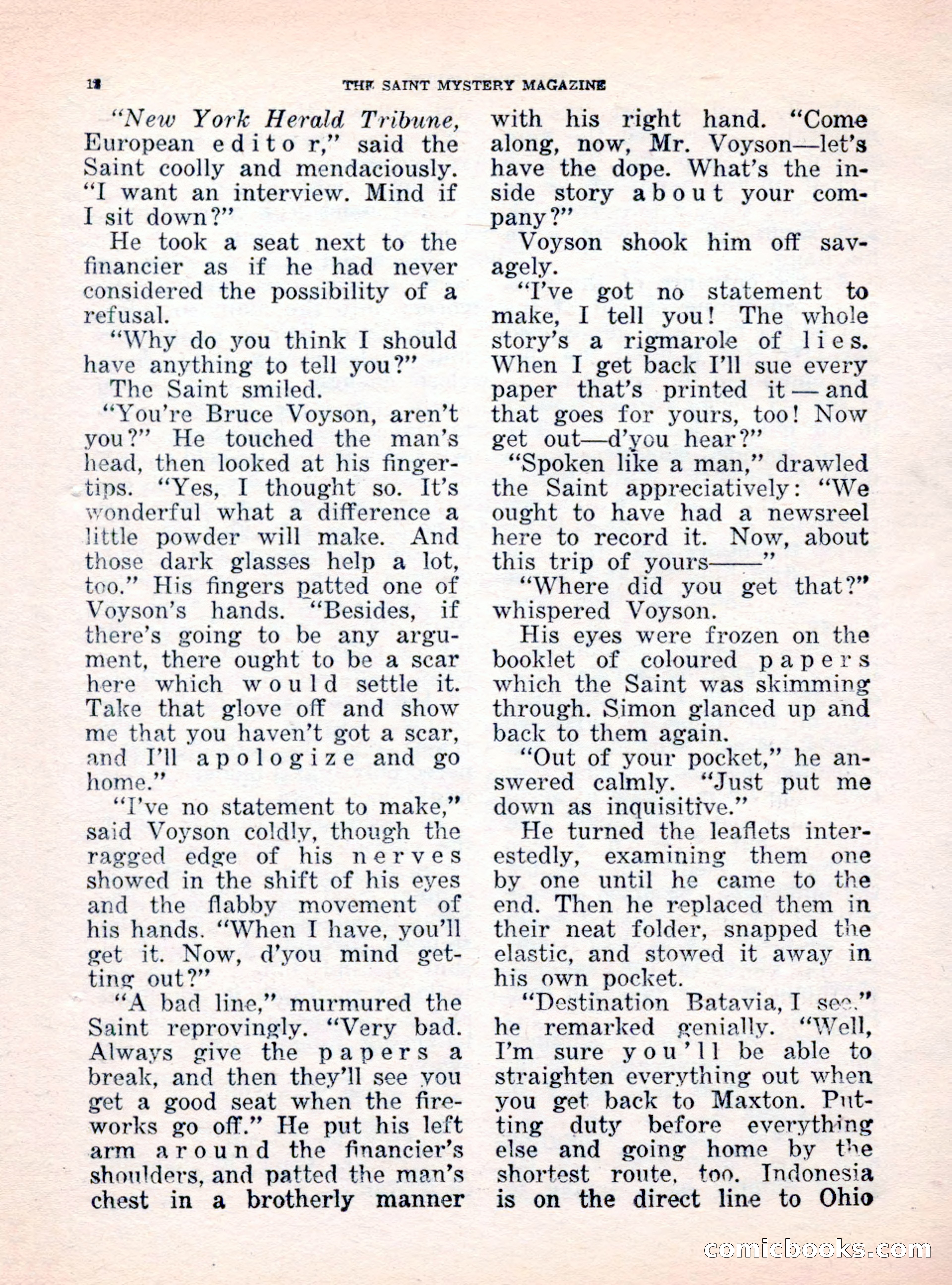 The Saint Mystery Magazine, October 1962 — page 14 of 132
