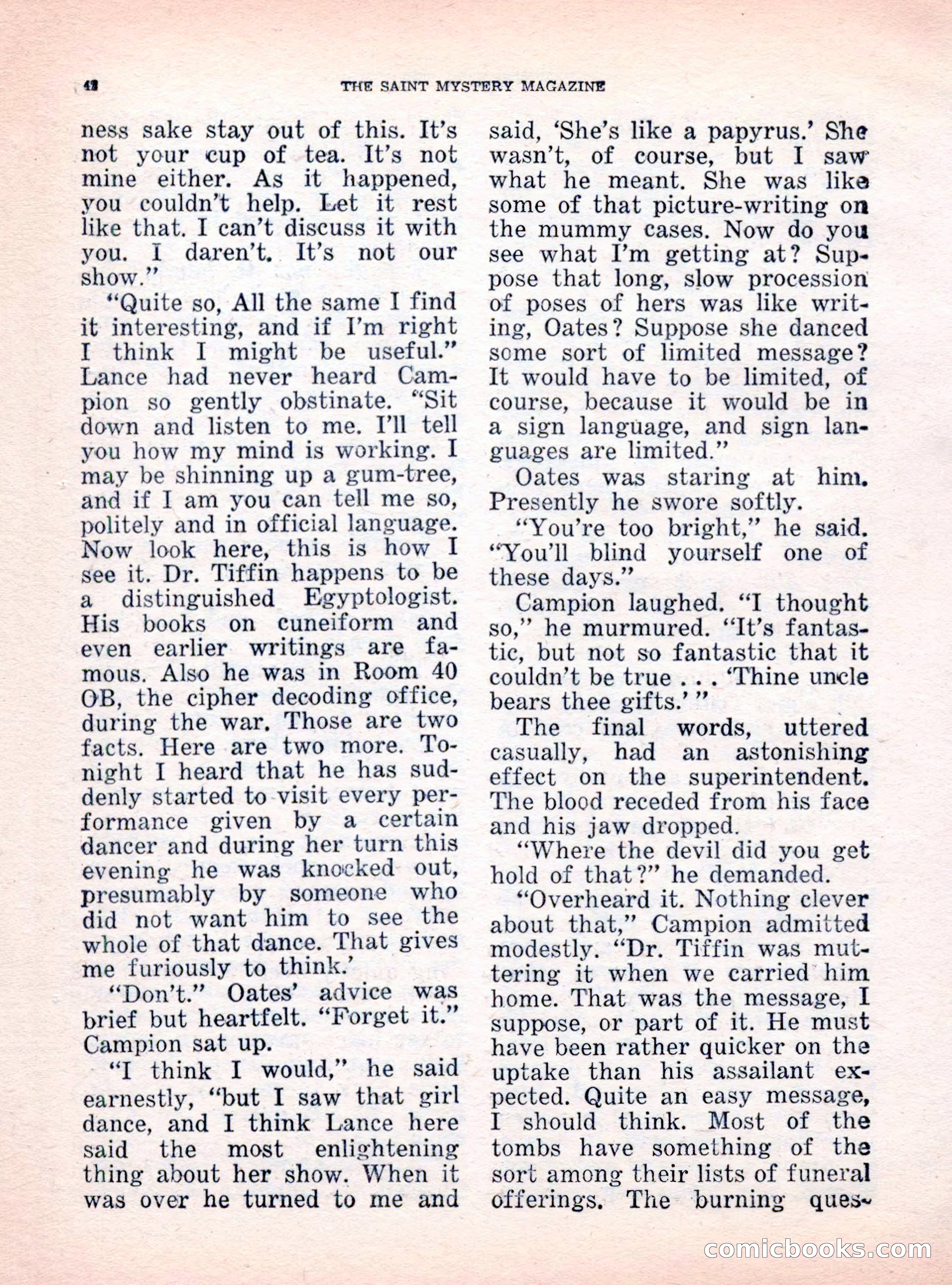 The Saint Mystery Magazine, October 1962 — page 44 of 132