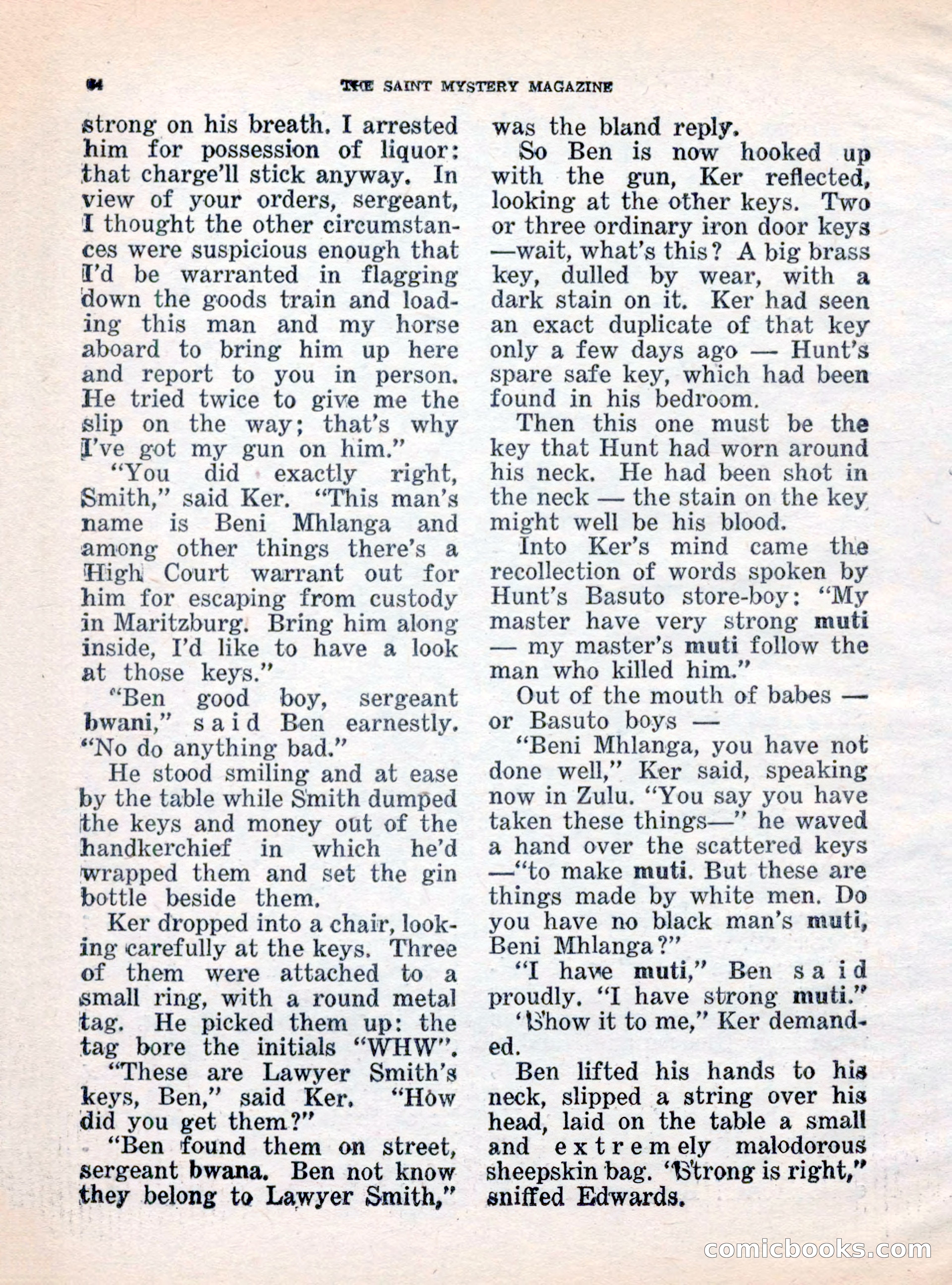 The Saint Mystery Magazine, October 1962 — page 66 of 132