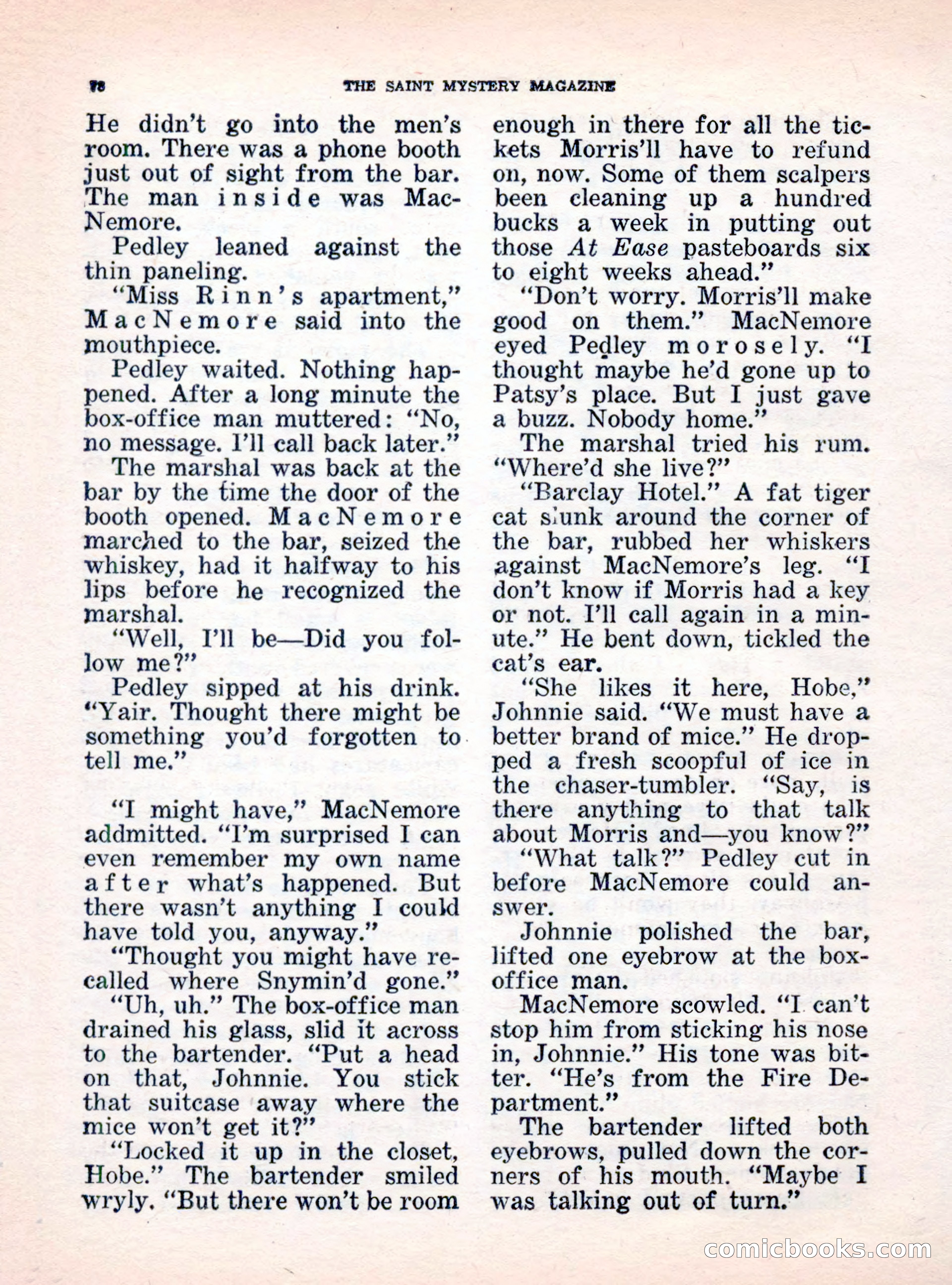 The Saint Mystery Magazine, October 1962 — page 80 of 132