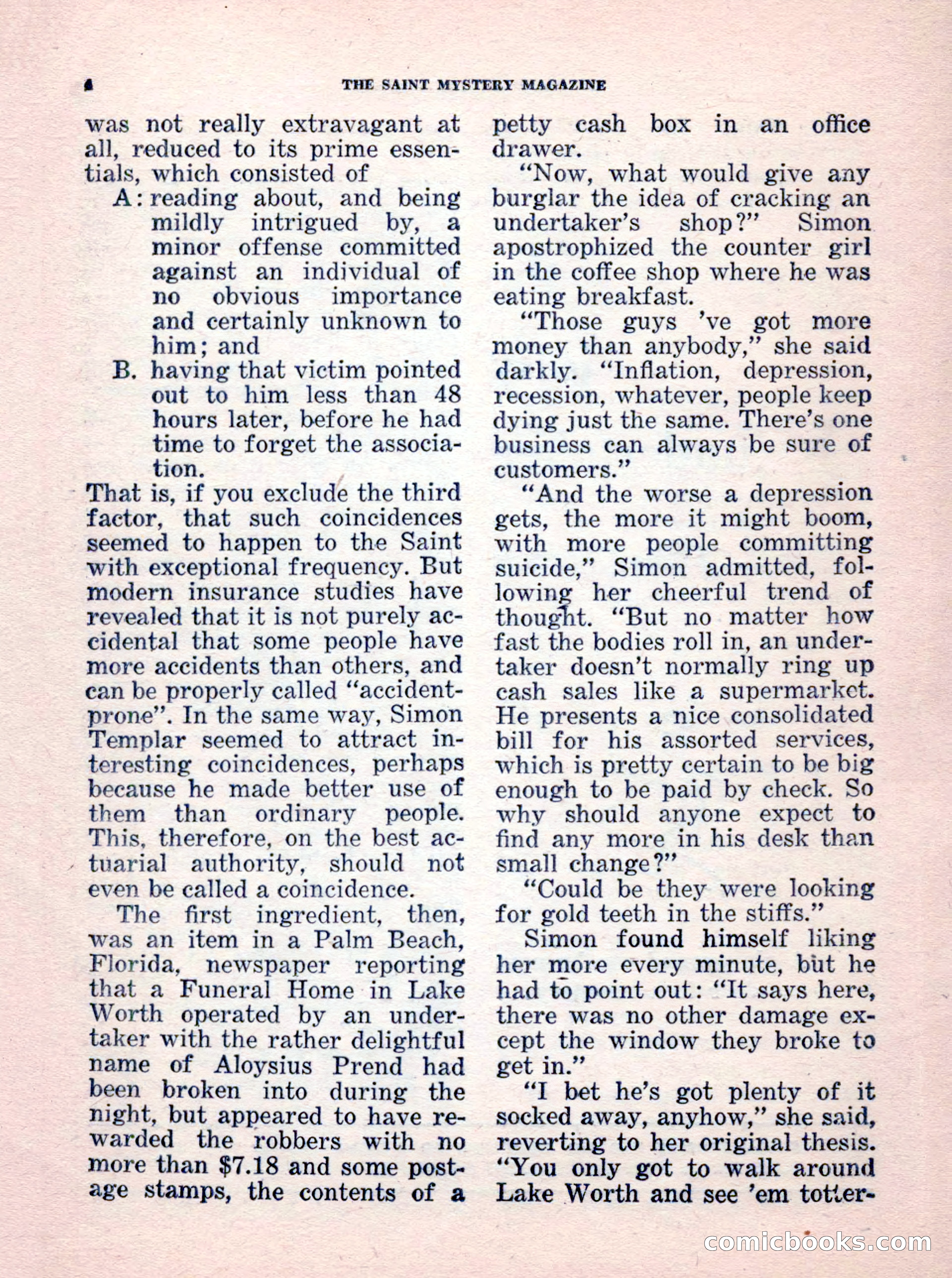 The Saint Mystery Magazine, No. 35 — page 6 of 132