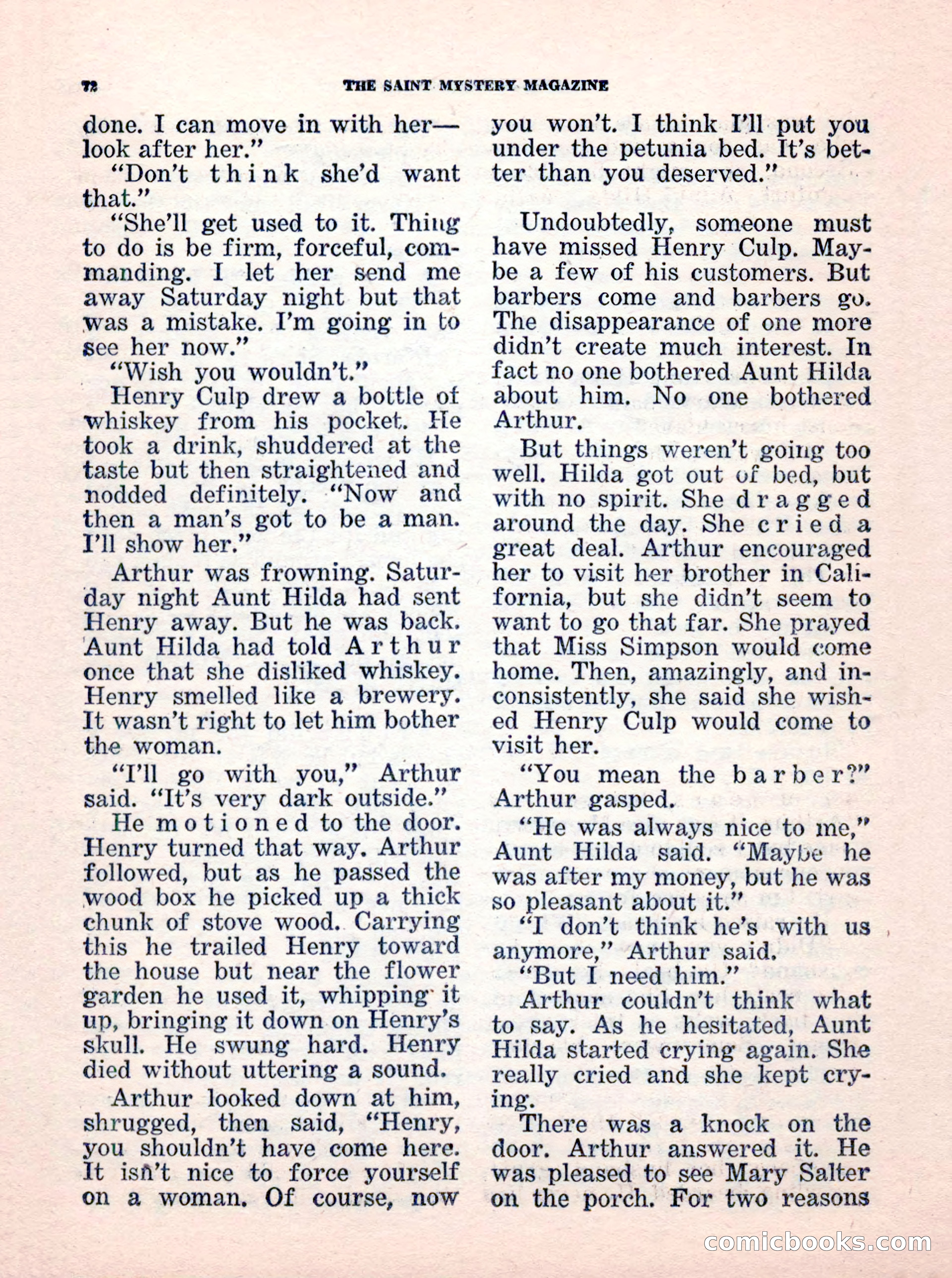 The Saint Mystery Magazine, No. 35 — page 74 of 132