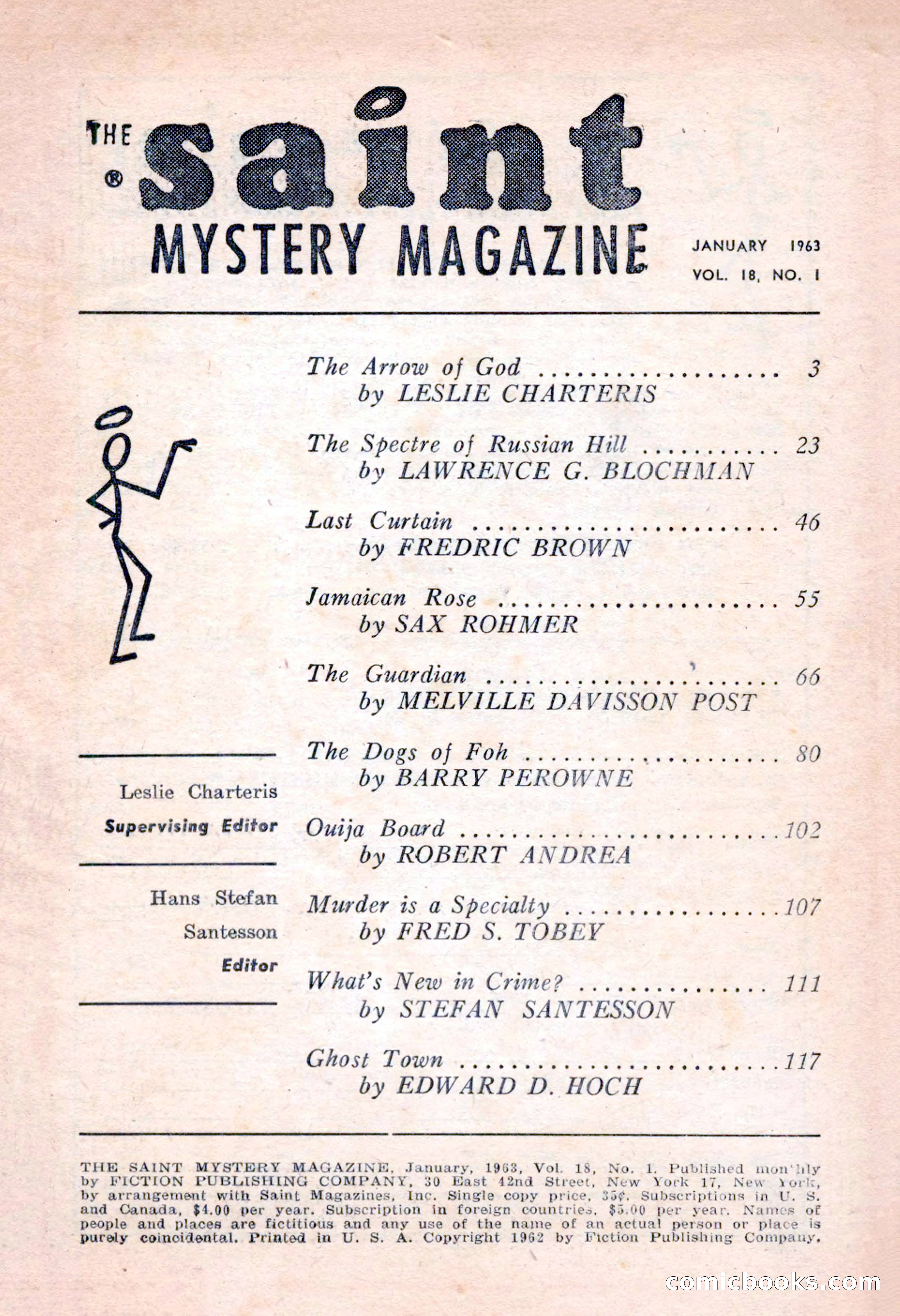 The Saint Mystery Magazine, January 1963 — page 3 of 132