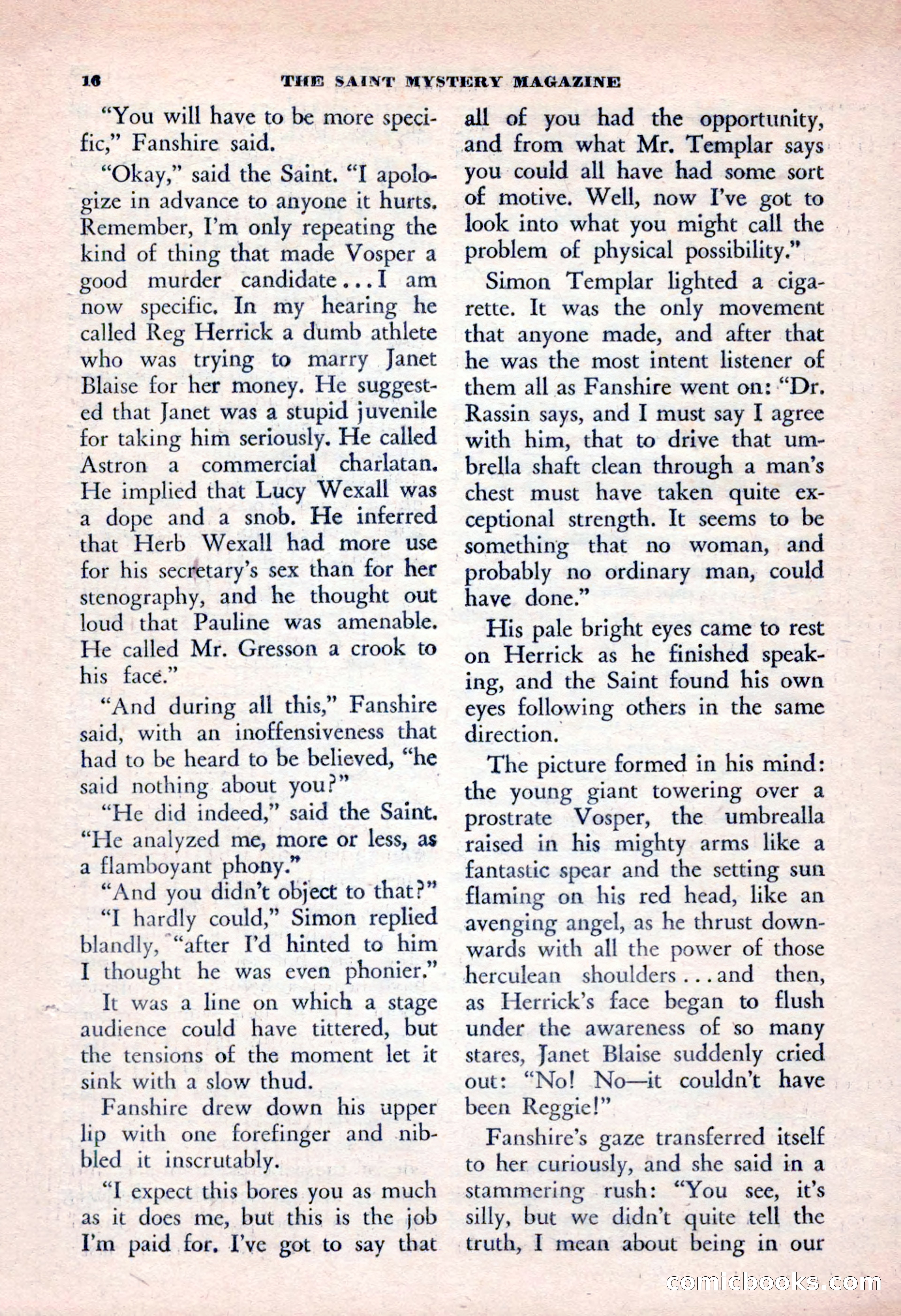 The Saint Mystery Magazine, January 1963 — page 18 of 132