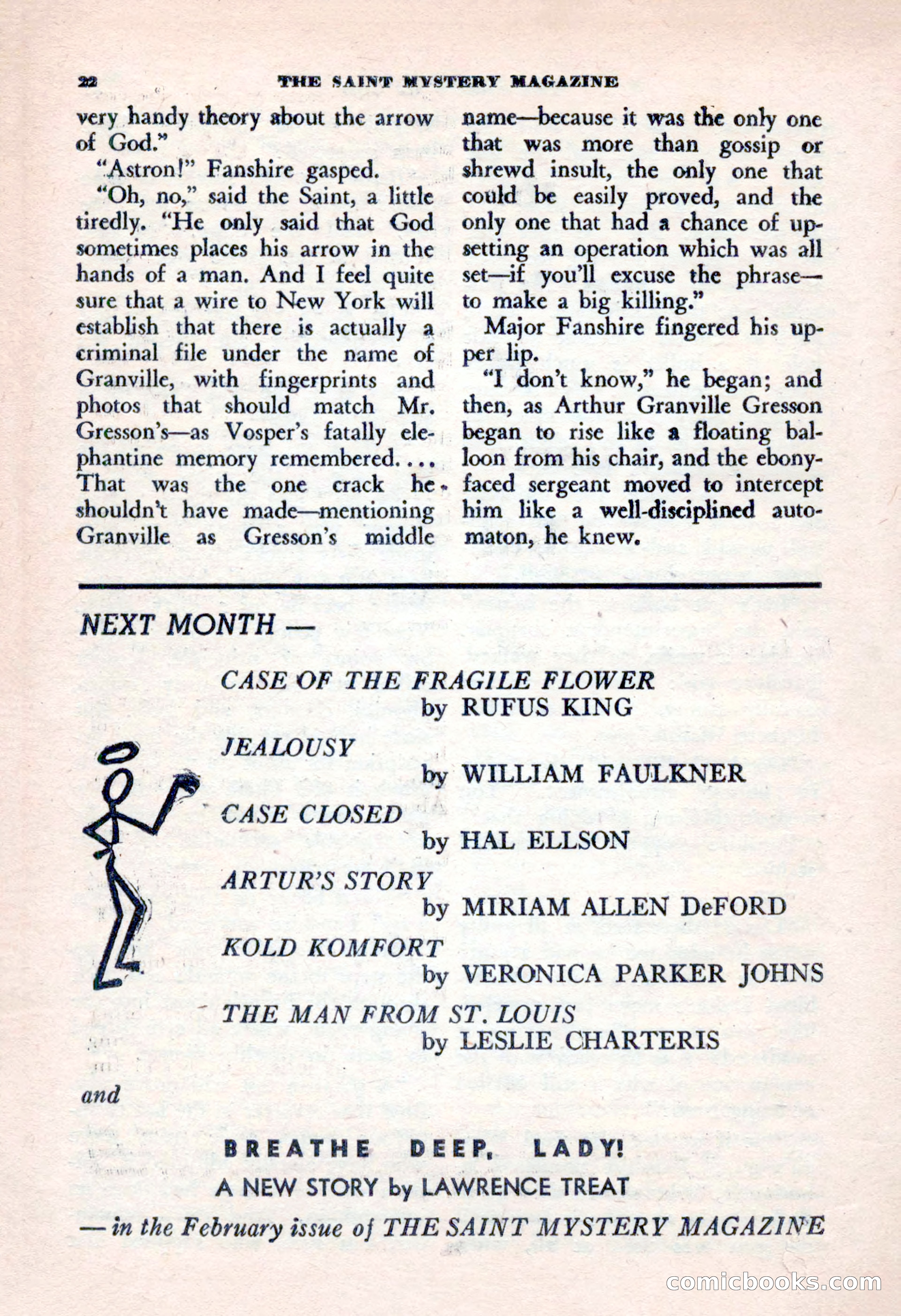 The Saint Mystery Magazine, January 1963 — page 24 of 132