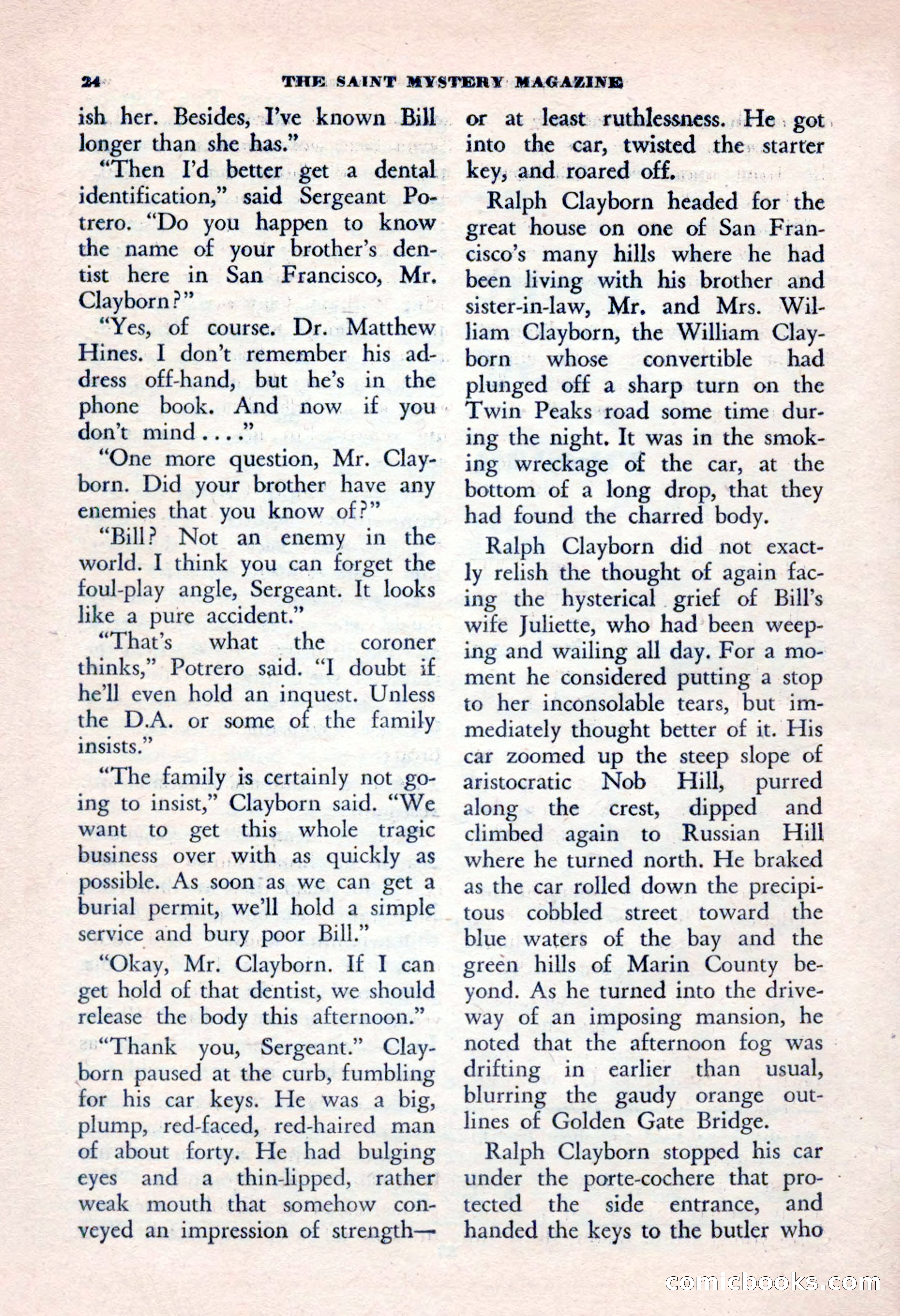 The Saint Mystery Magazine, January 1963 — page 26 of 132