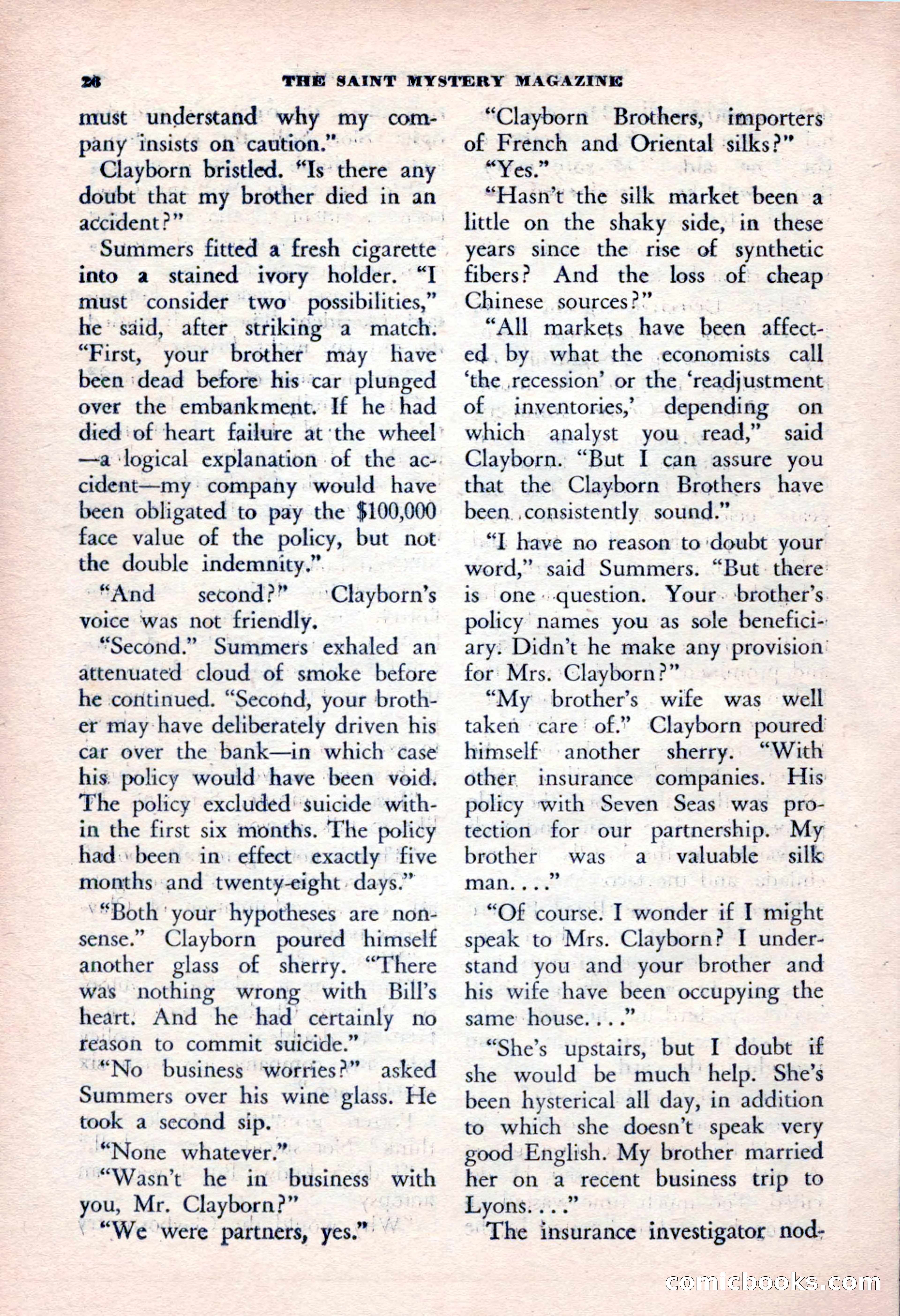 The Saint Mystery Magazine, January 1963 — page 28 of 132
